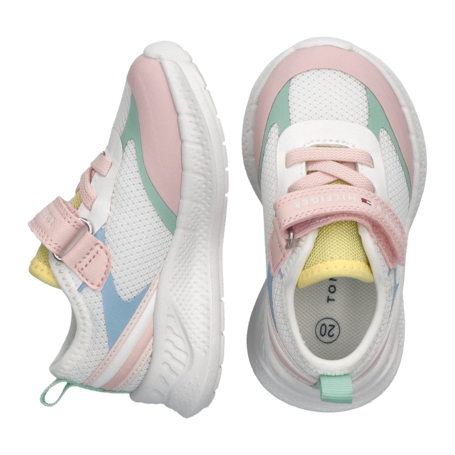 Tommy Hilfiger Sneakers , slip-on sneakers met elastische band en klittenbandsluiting