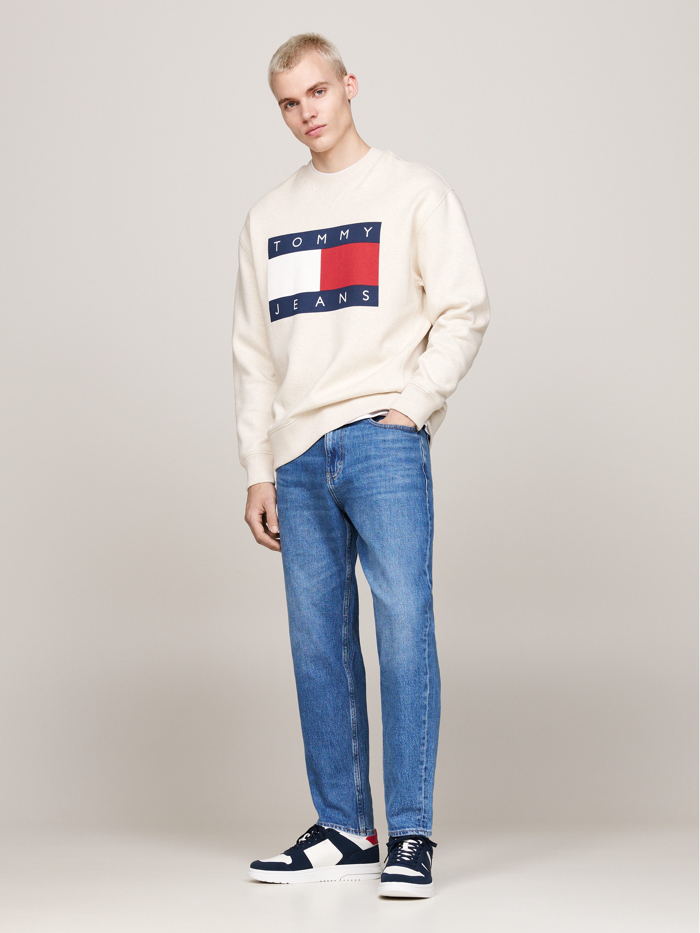 TOMMY JEANS Sneakers THE BROOKLYN MIX MAT. vrijetijdsschoen, lage schoen, veterschoen met zijlogo