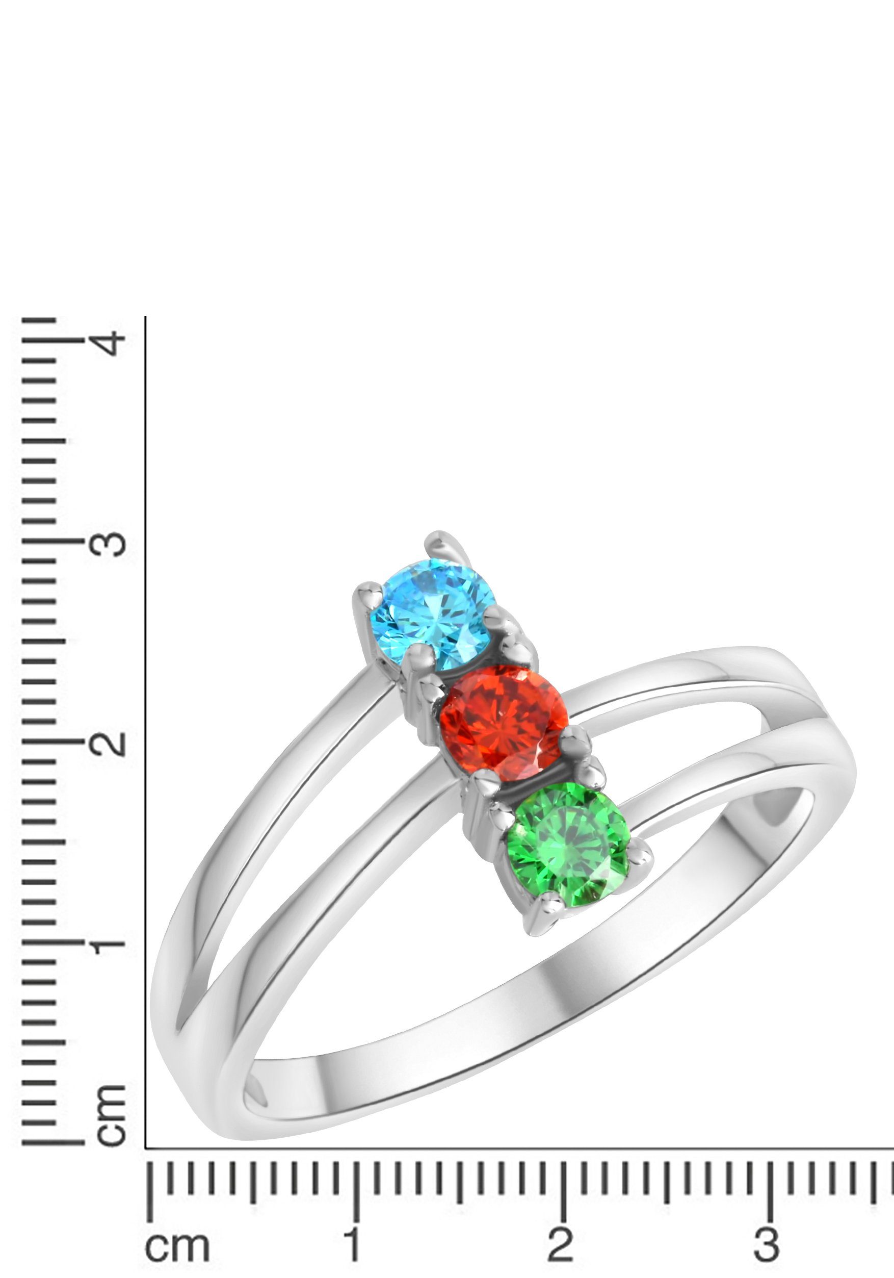 Firetti Ring Sieraad cadeau zilverkleur 925 zilveren ring trilogie