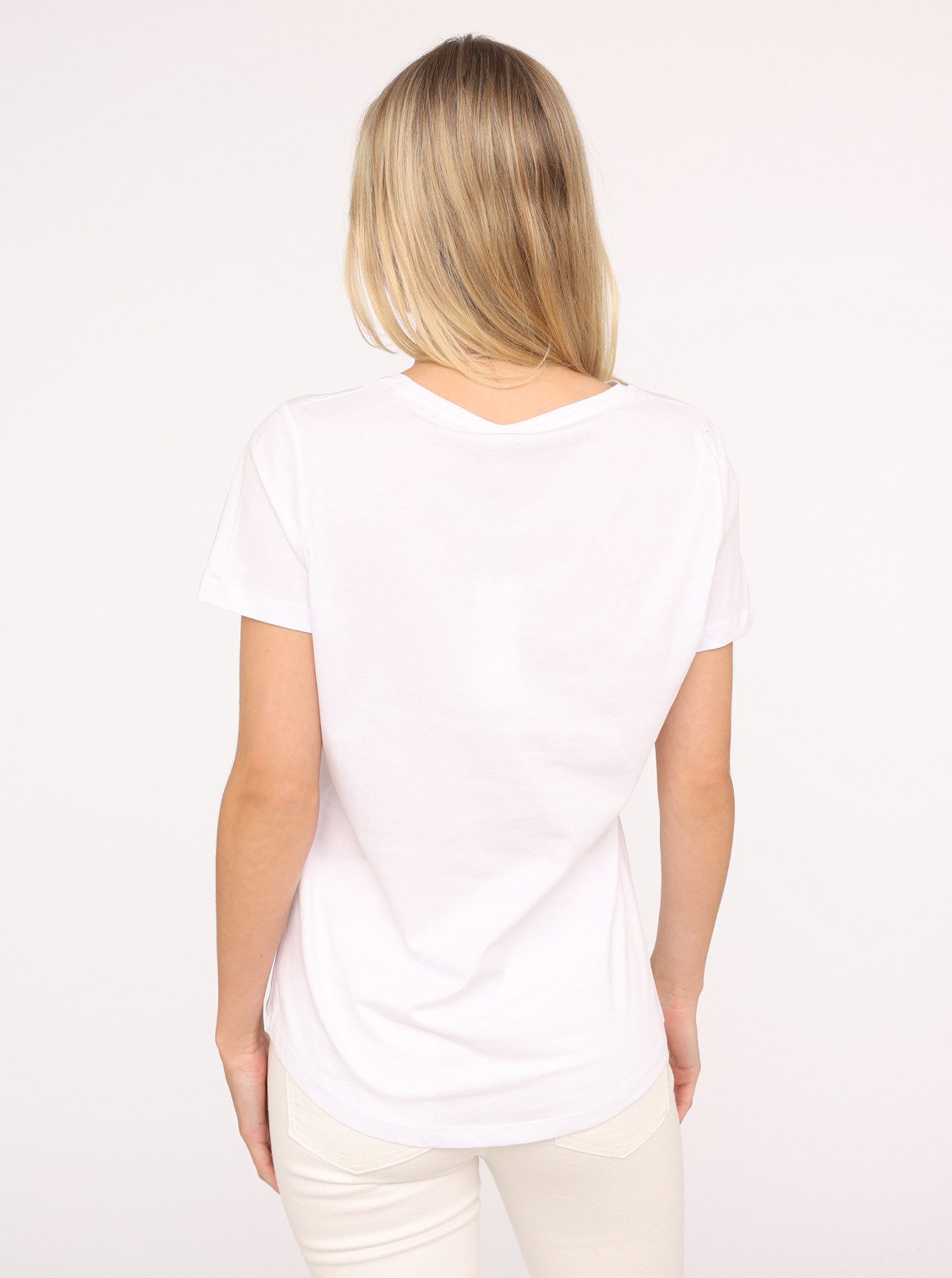 Zwillingsherz T-shirt GOOD VIBES Met veelkleurig borduursel
