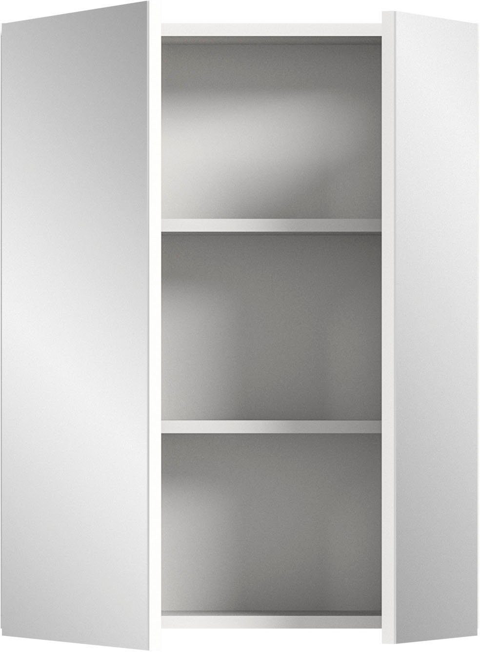 welltime Spiegelkast BIEL, TOPSELLER!, breedte 60 cm, 2 deuren, 2 legplanken, 3 vakken (1 stuk)