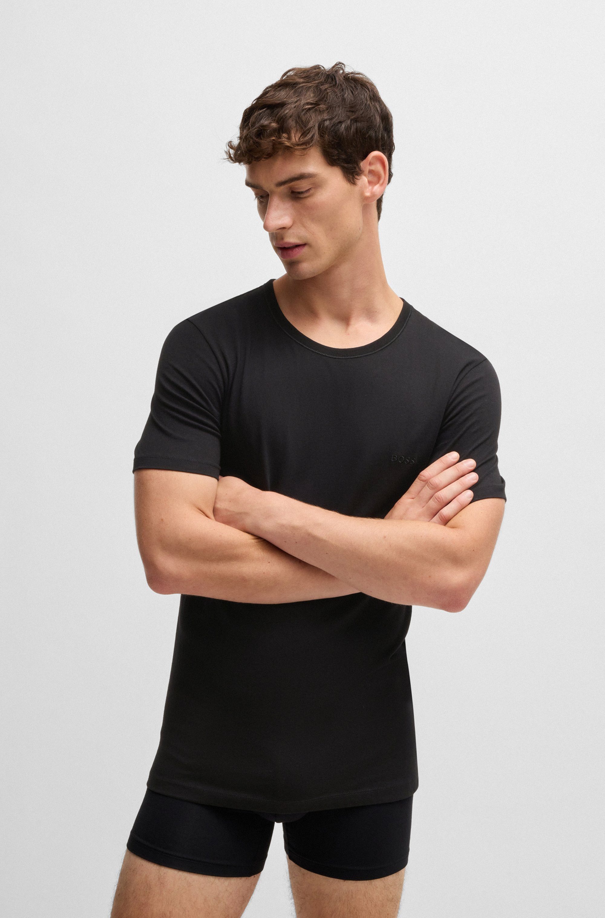 BOSS T-shirt Ronde hals BOSS ONE x David Beckham (3-delig, Set van 3)