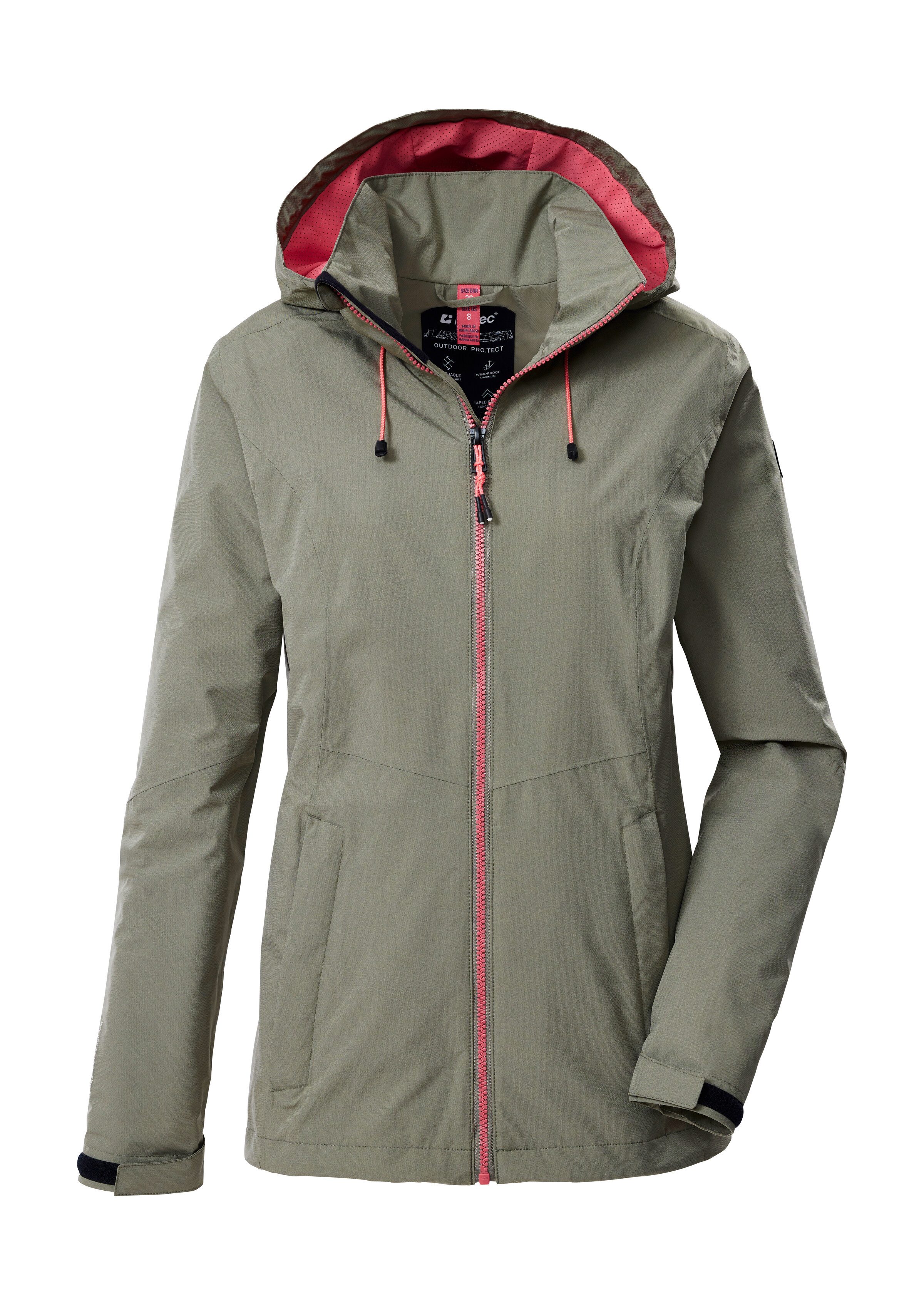 Killtec Outdoorjack Dames regenjas OOKS 1 Lichte, water- en winddichte damesjas, ademend, duurzaam