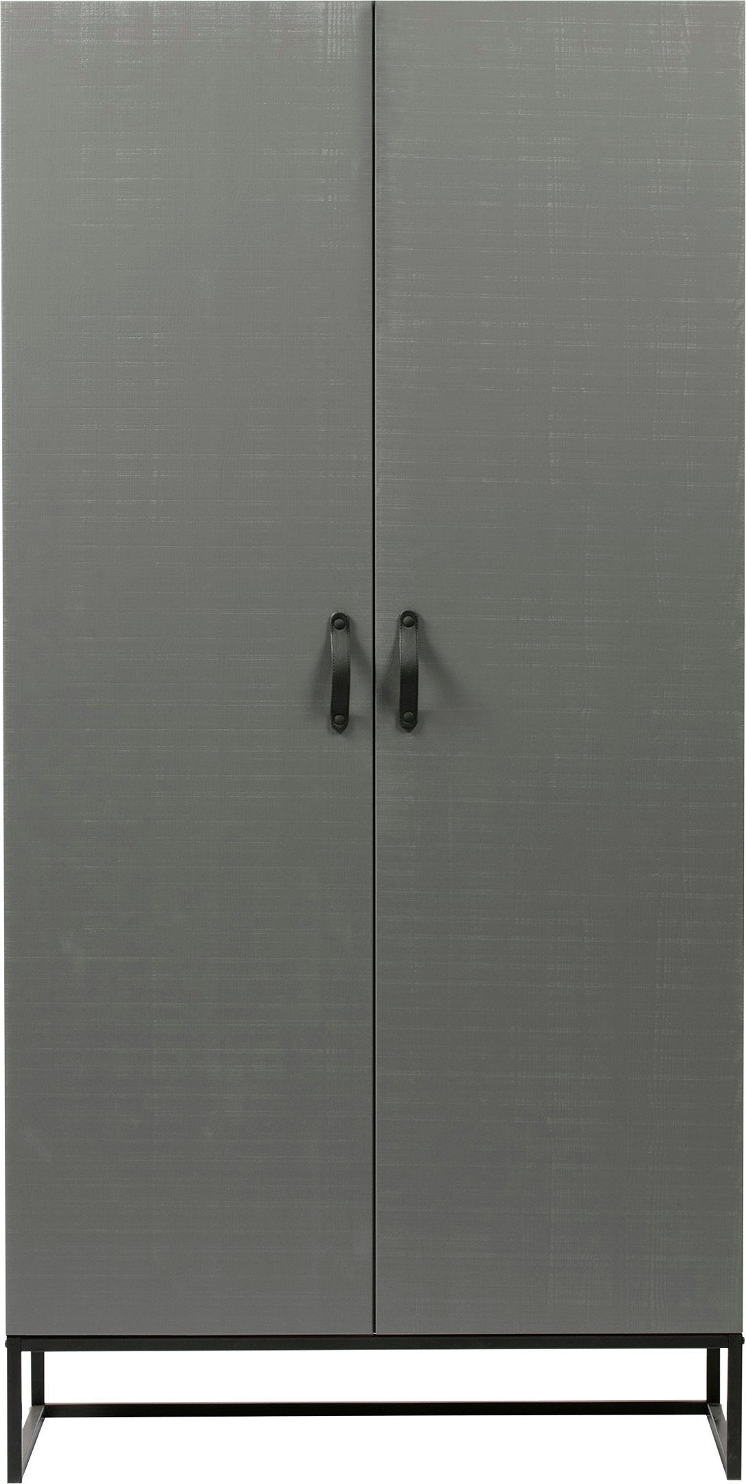 WOOOD Kledingkast MORRIS met kledingstang, massief dennenhout h 195 cm x b 100 cm garderobekasten grijs