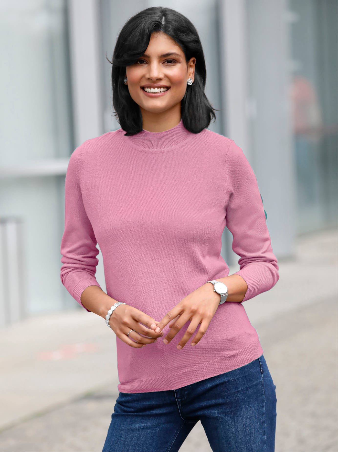 Classic Basics Trui met staande kraag Trui