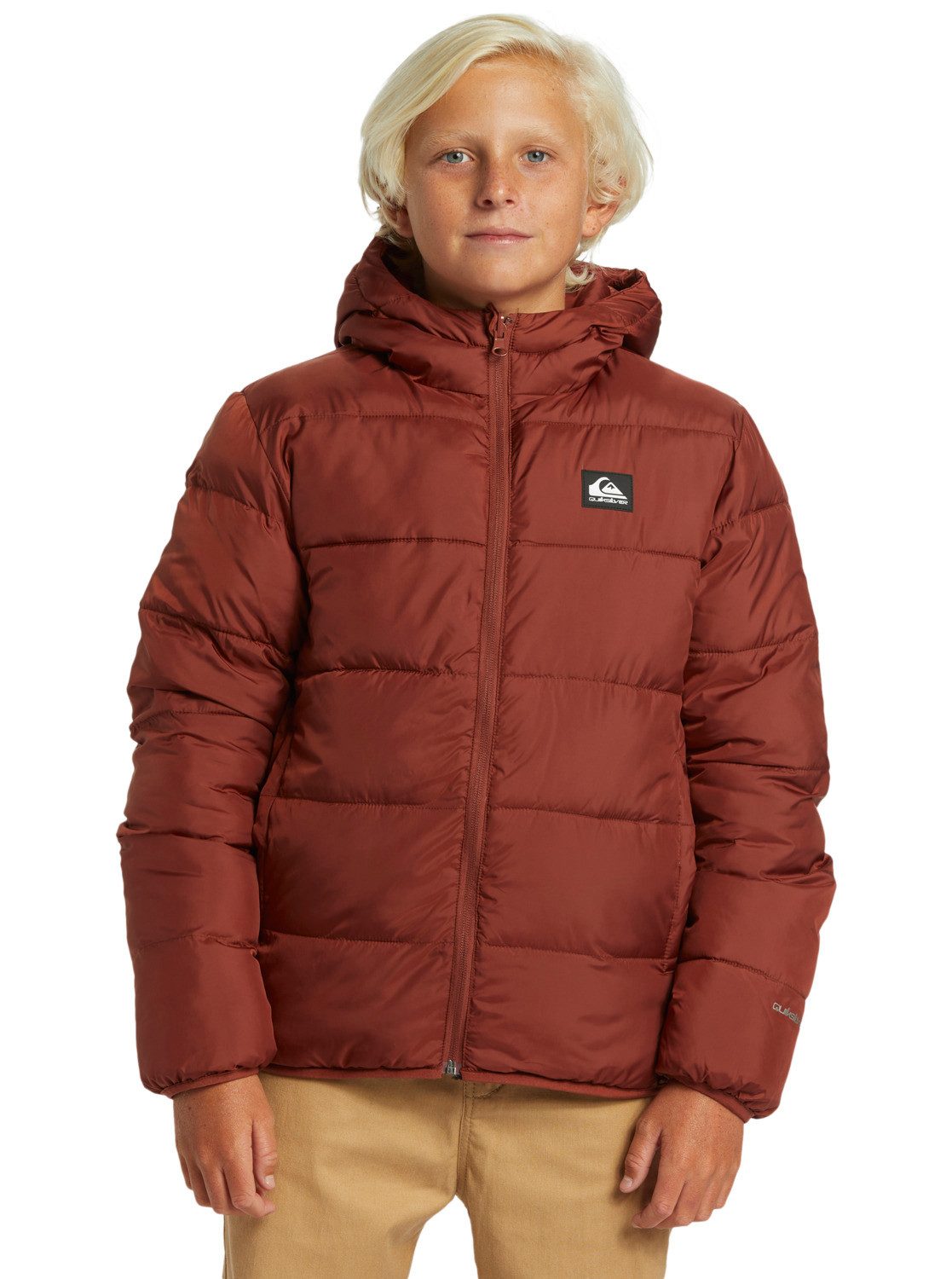 Quiksilver Outdoorjack Scaly Reversible jongens jongens maat 16 bruin