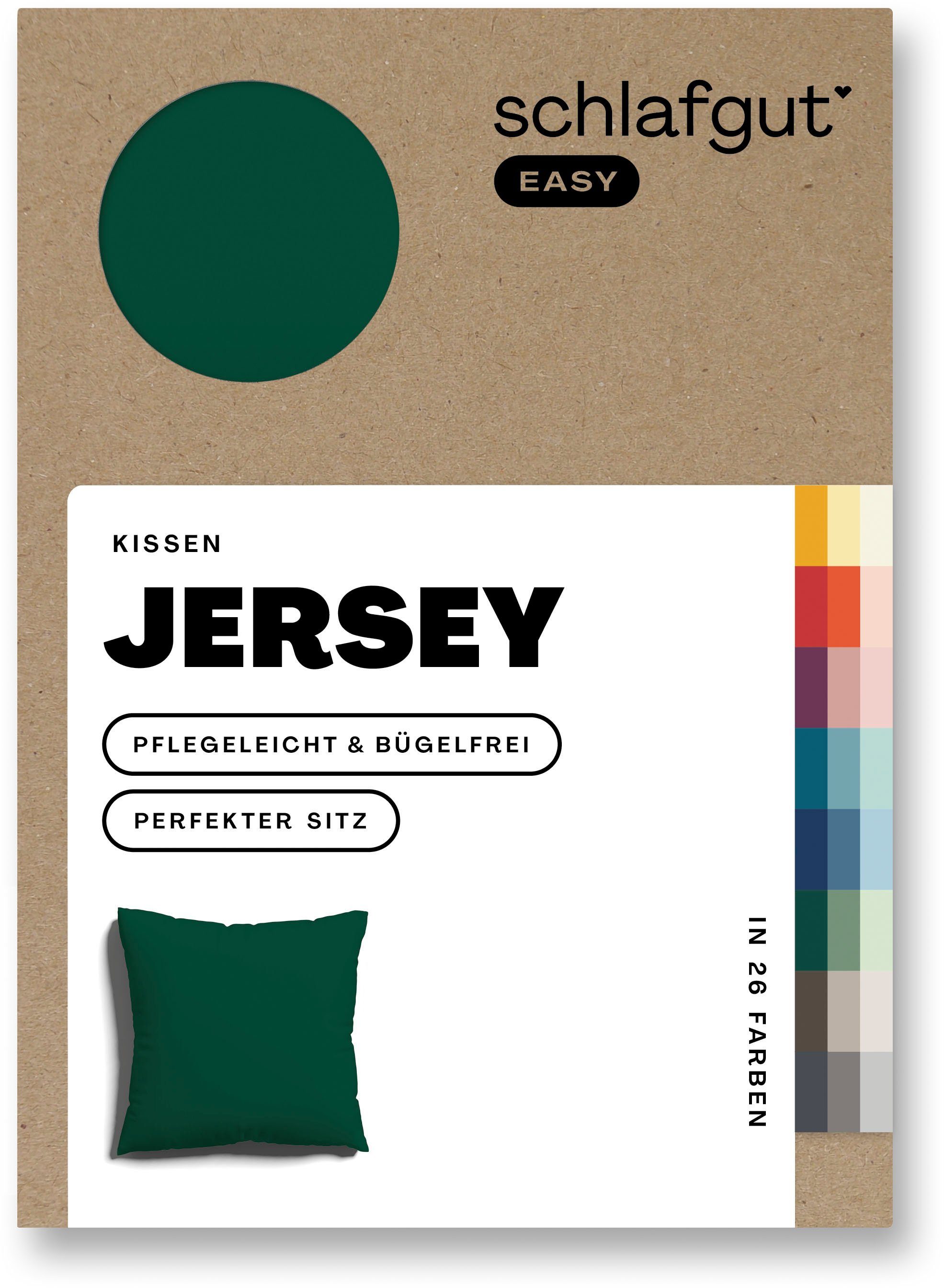 Schlafgut Kussenovertrek EASY jersey Kussenhoes met rits, zacht en absorberend, kussenhoes (1 stuk)