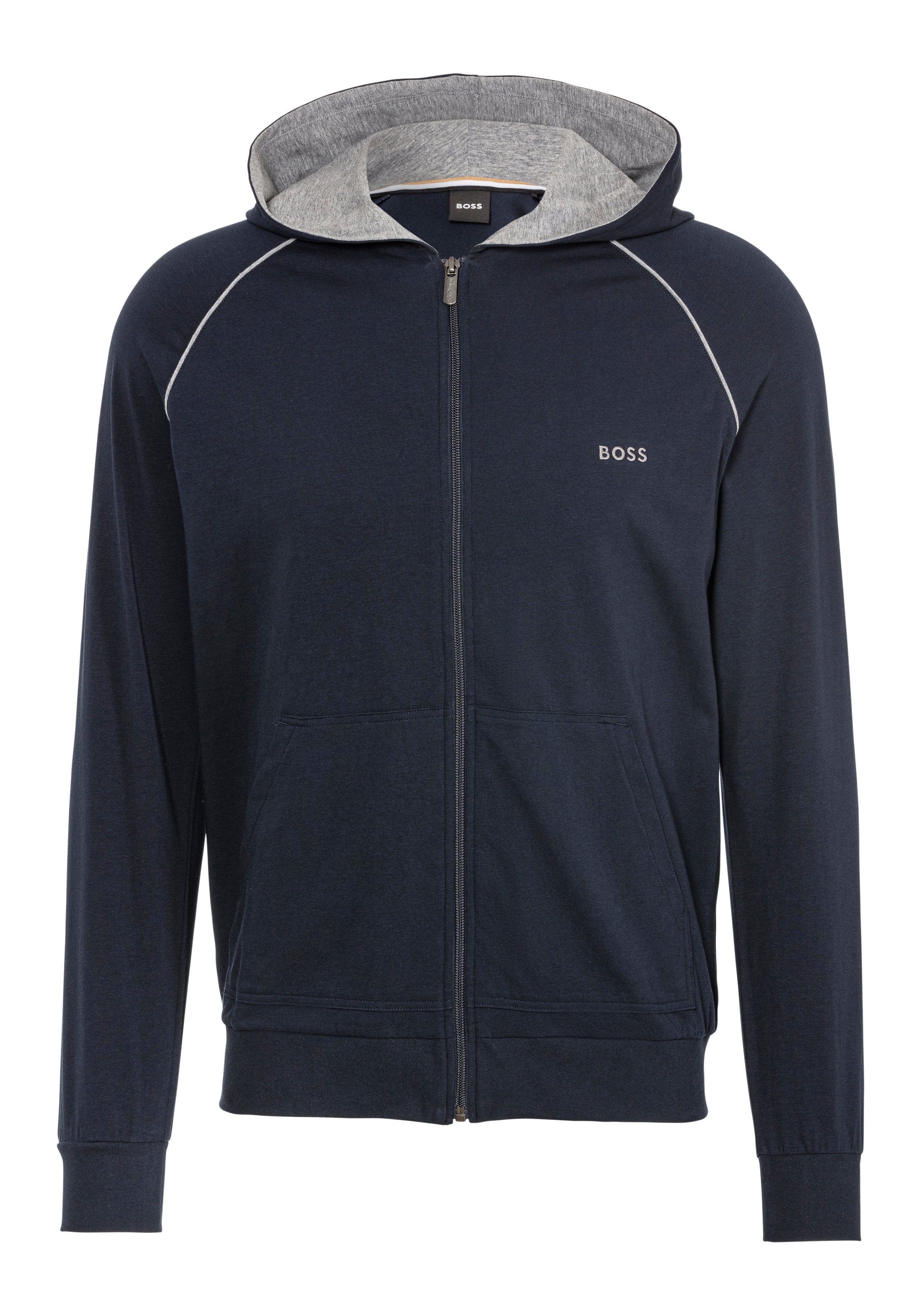 BOSS Capuchonsweatvest Mix&Match Jacket H met boss-borduursel op de borst