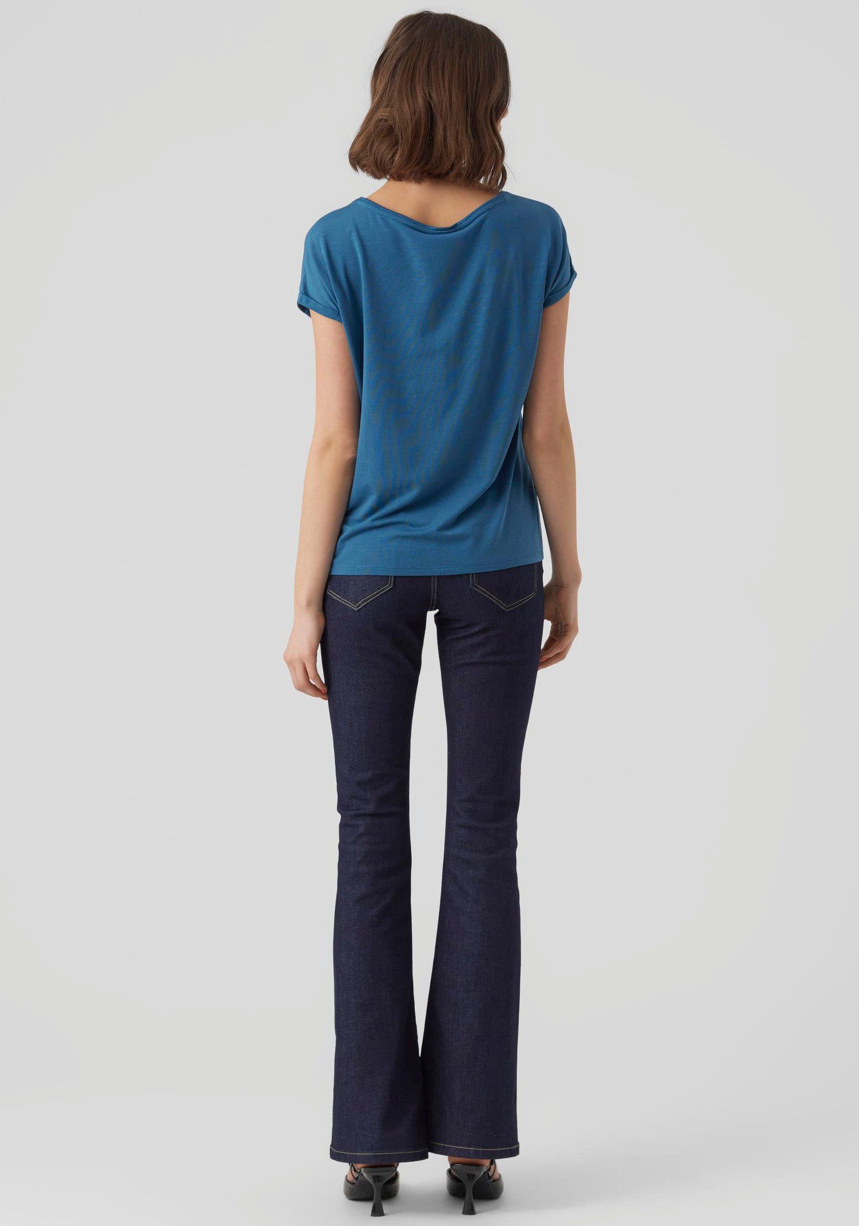 Vero Moda Shirt met ronde hals VMAVA PLAIN SS TOP GAJRS NOOS