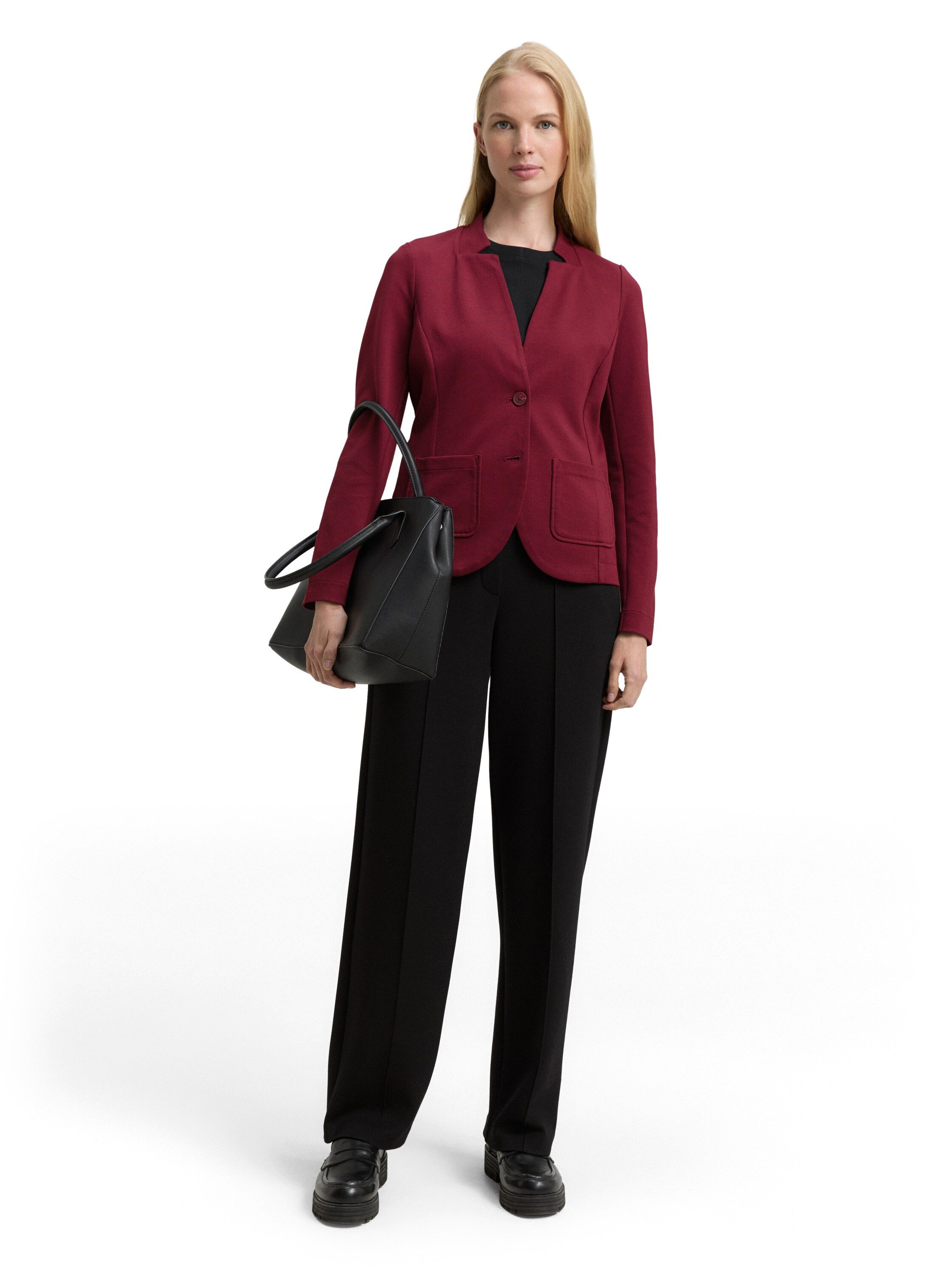 Tom Tailor Sweatblazer Ottoman met opgestikte zakken en structuur