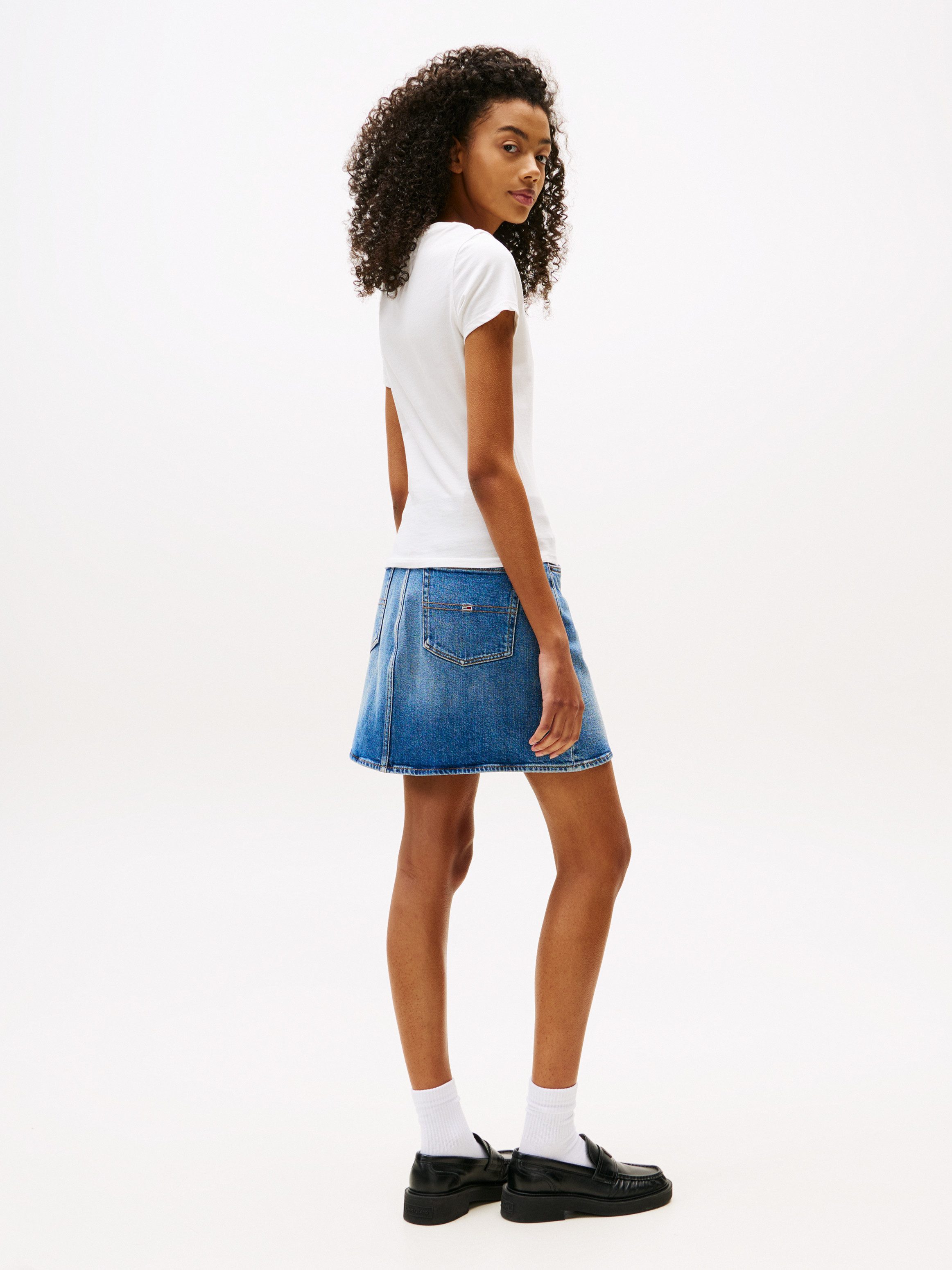 TOMMY JEANS Shirt met korte mouwen TJW SLIM HENLEY WAFFLE SS