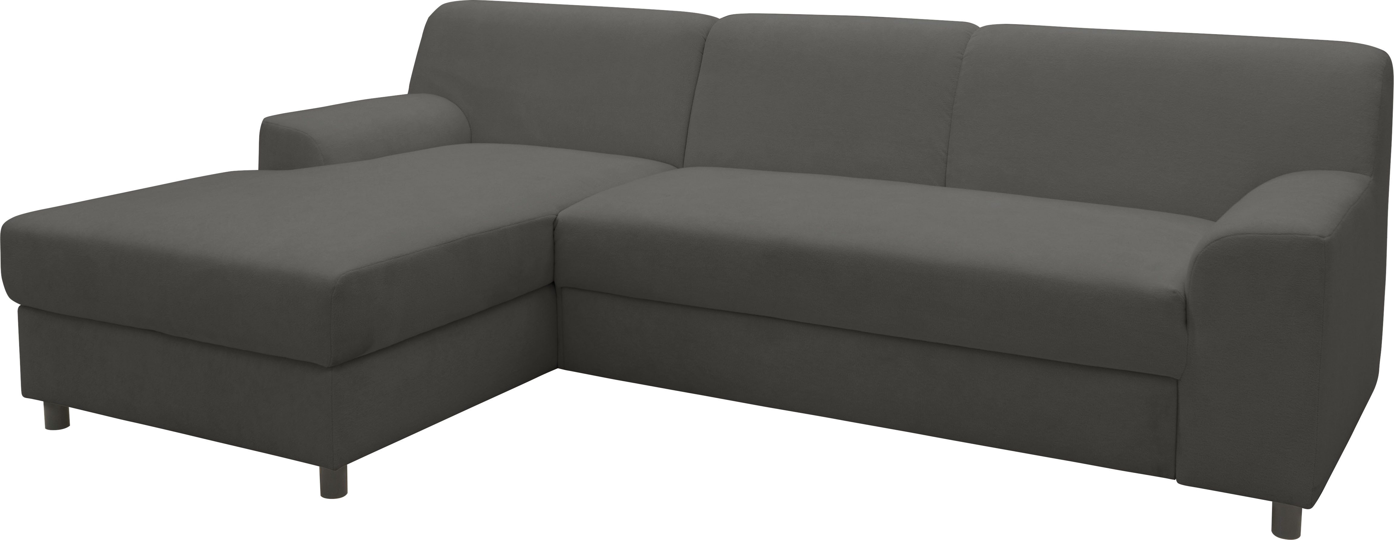 INOSIGN Hoekbank Turah 2, L-vorm, in Cord en waterafstotende microvezel, Vering B/D/H: 241/146/79 cm, incl. sierkussen, optioneel met bedfunctie