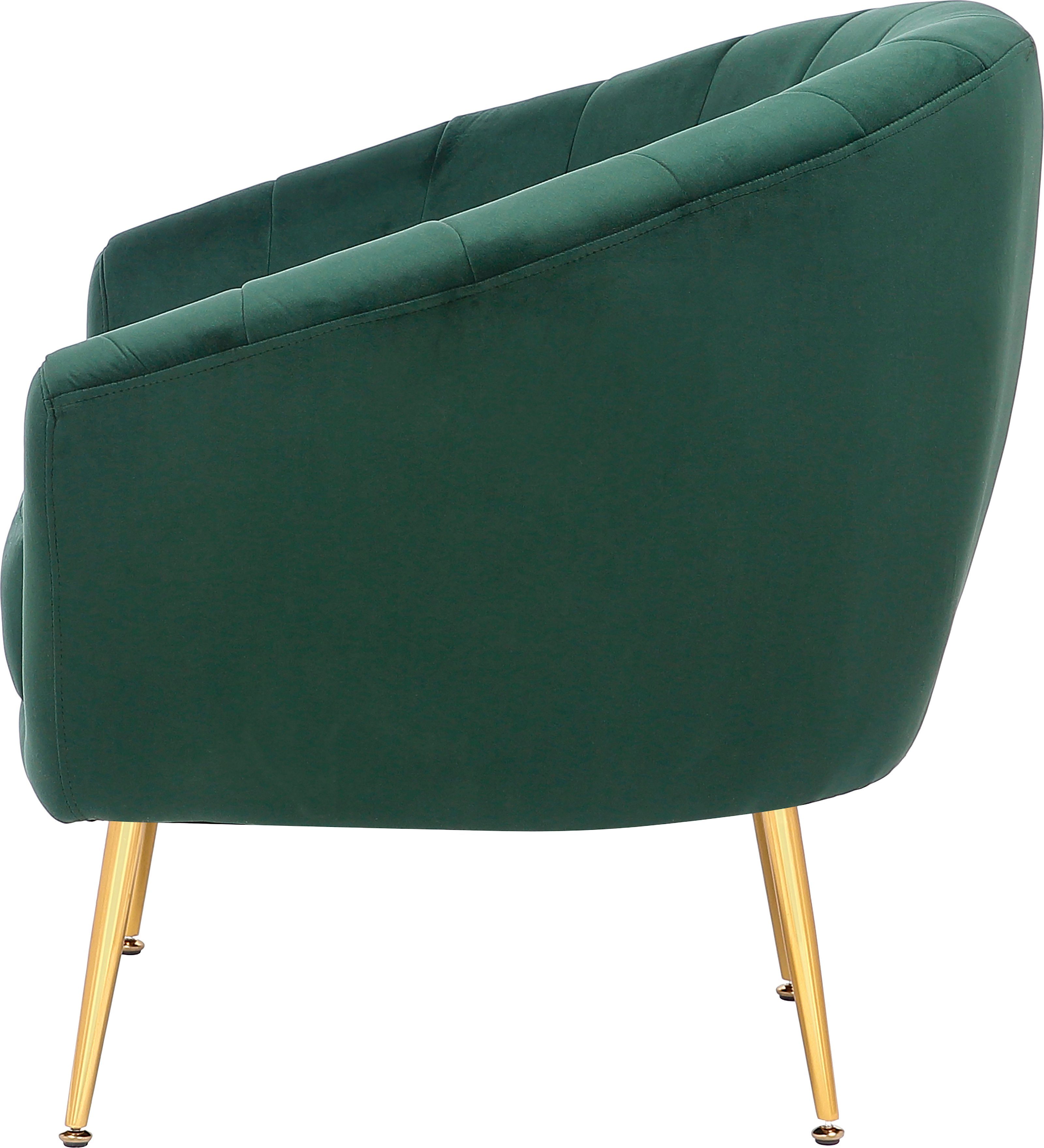 Kayoom Fauteuil Sofa Doreen 125, comfortabele fauteuil, eentonig ontwerp modern, ruimtebesparend, onderhoudsvriendelijk, fluwelen bekleding van stof (1 stuk)