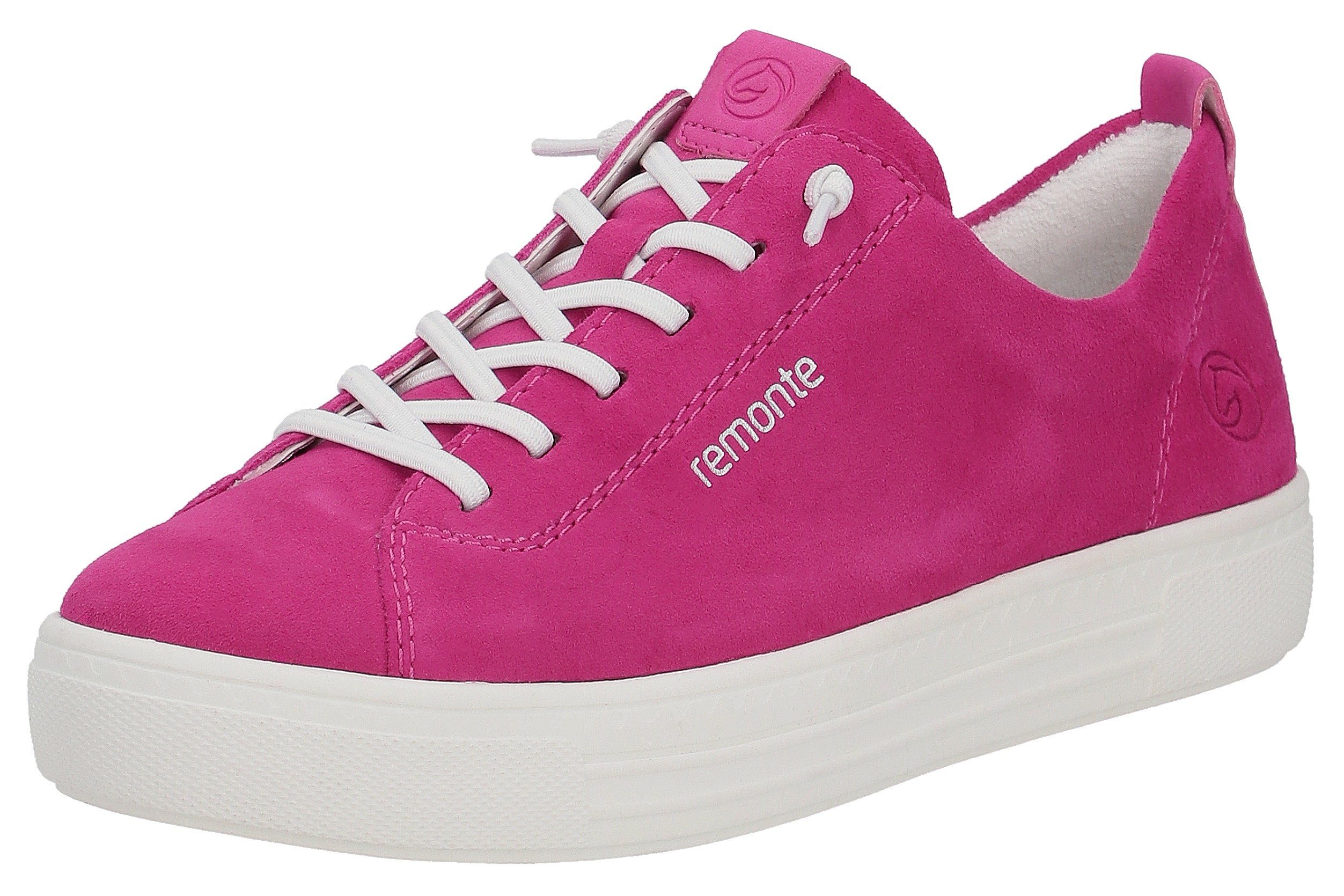 Remonte Slip-on sneakers Plateau sneaker, slipper, vrijetijdsschoen met praktische verwisselbare inlegzool dames lage sneakers maat 38 EU roze