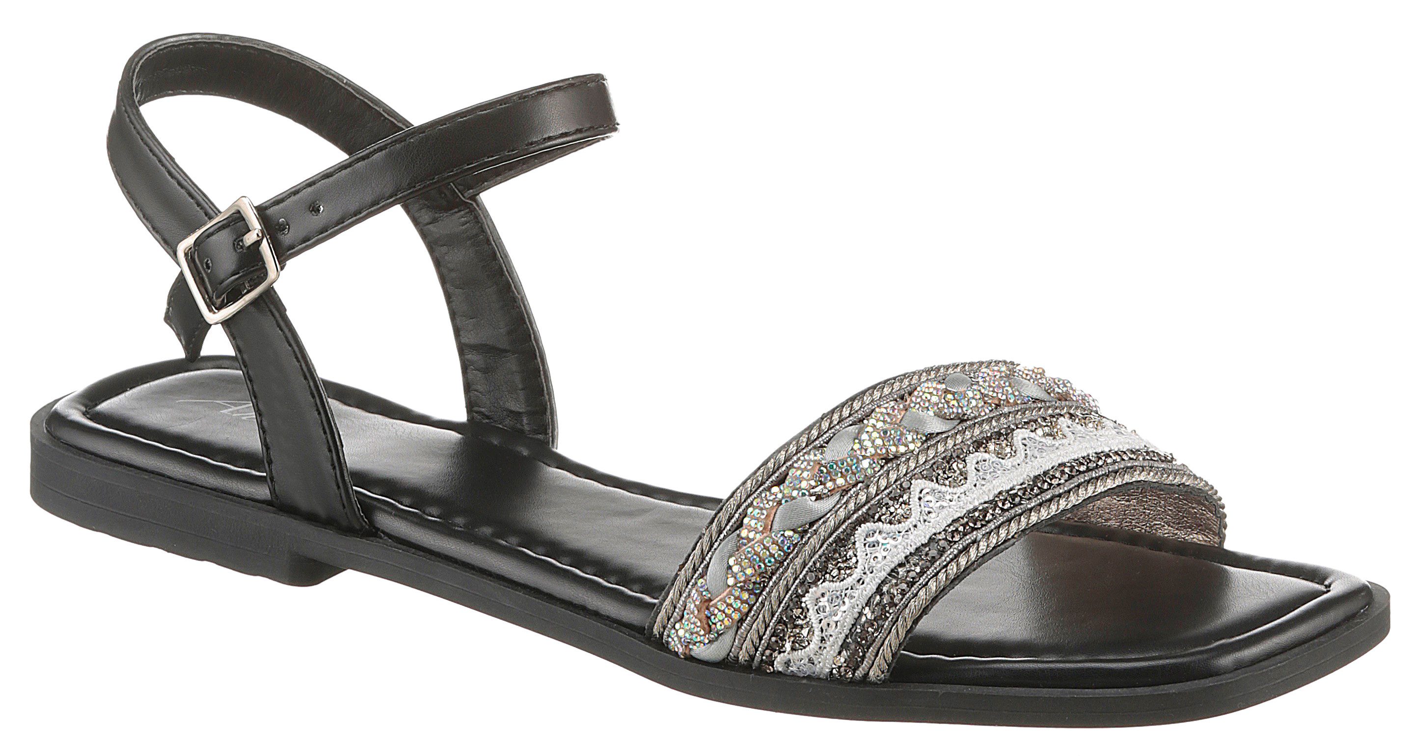 Aniston SHOES Sandalen , zomer schoen, sandalette, glitterstenen - nieuwe collectie