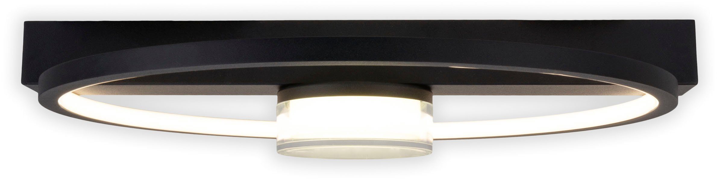 näve Led-plafondlamp Cimo traploos dimbaar via wandschakelaar, lichtkleur warmwit, zwart (1 stuk)