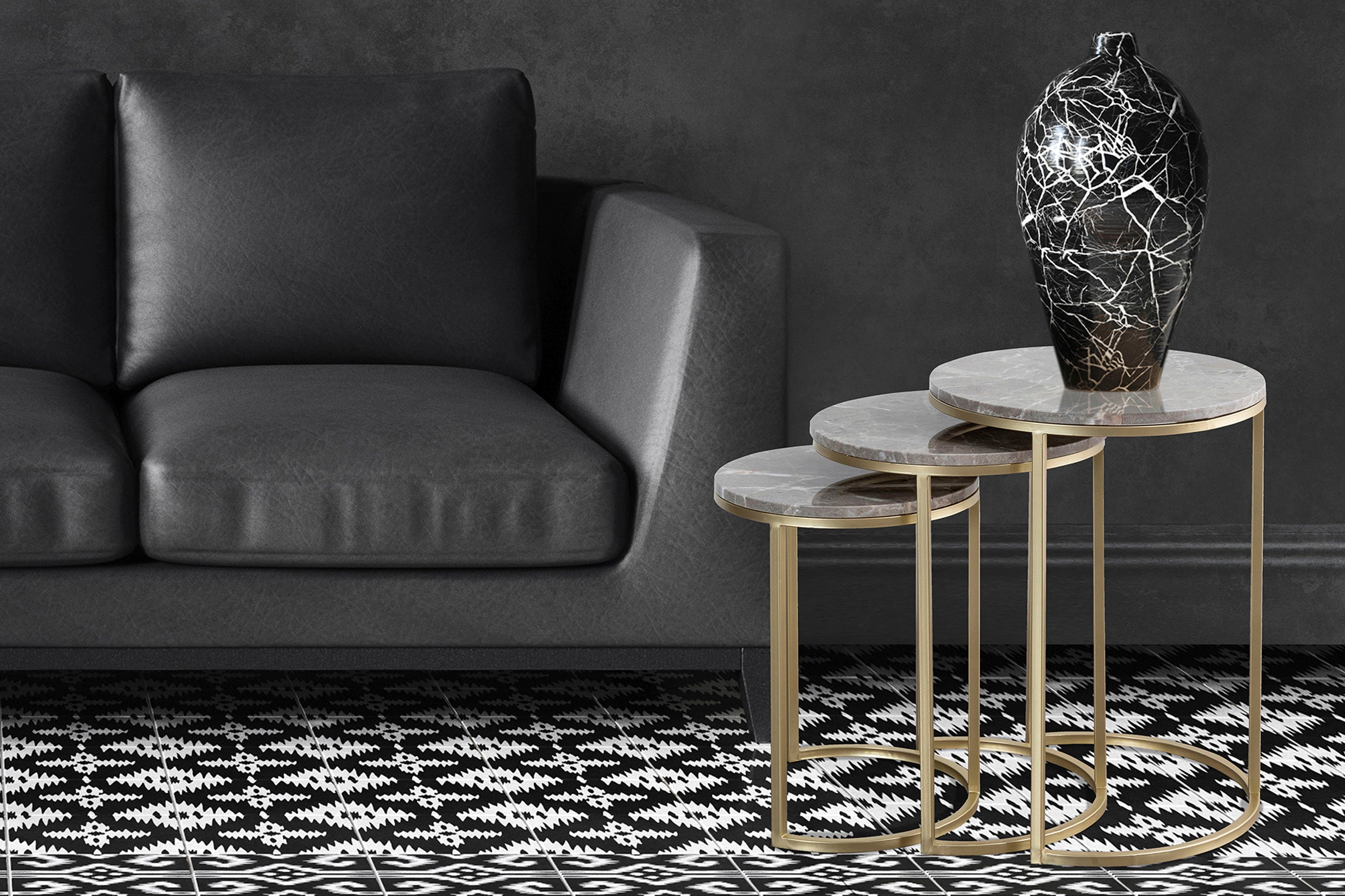 Kayoom Bijzettafel Tria 125 3-delige set, fascinerend en verfrissend (set, 3 stuks)