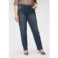 arizona straight jeans curve-collection met comfortabele elastische band blauw