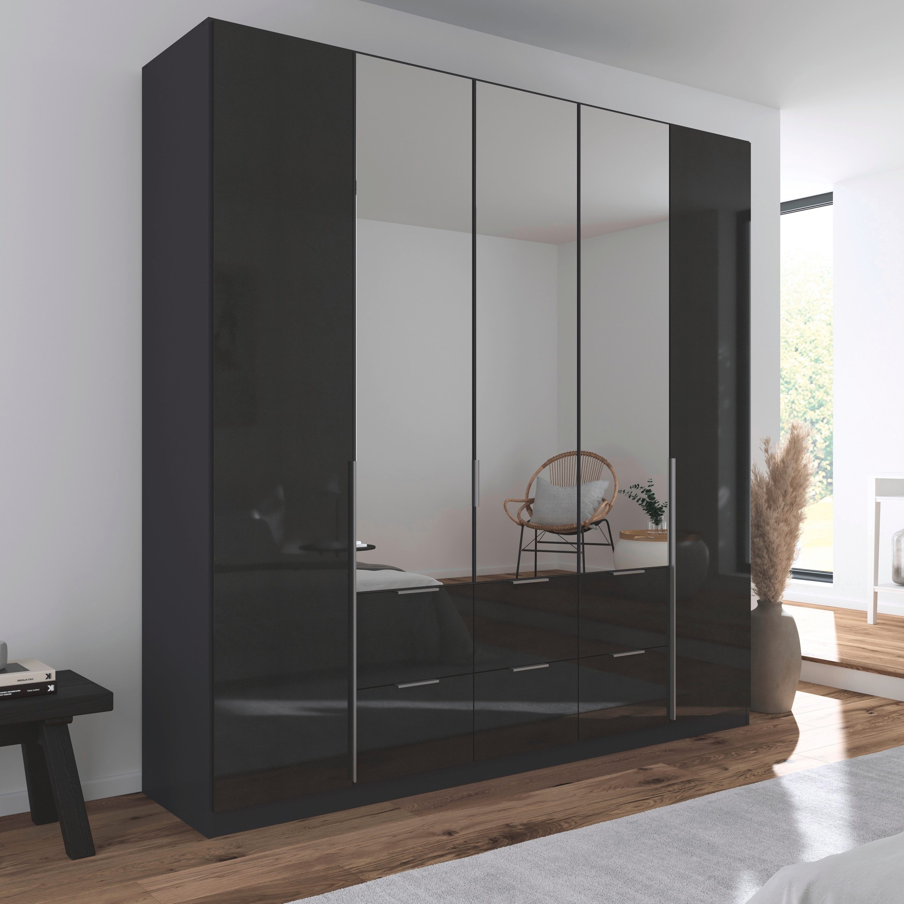 rauch Draaideurkast Kledingkast kast garderobe AGORDO met decor- of hoogglansfront