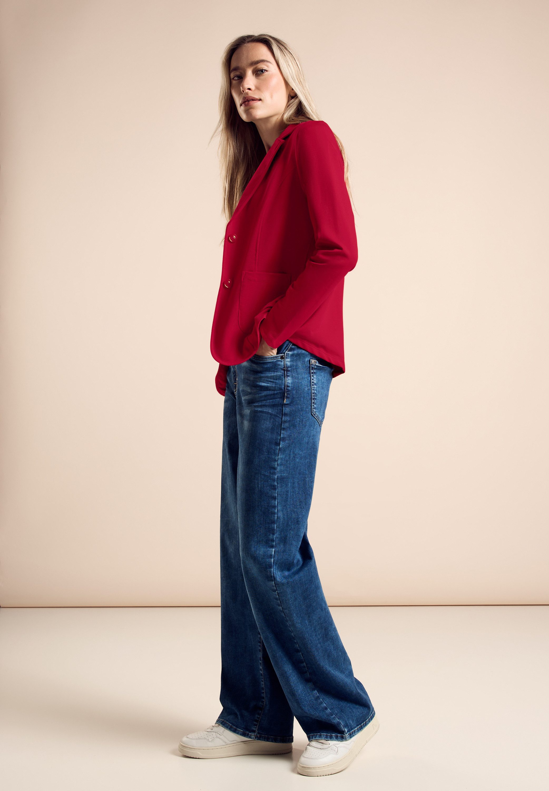 STREET ONE Korte blazer in jerseykwaliteit