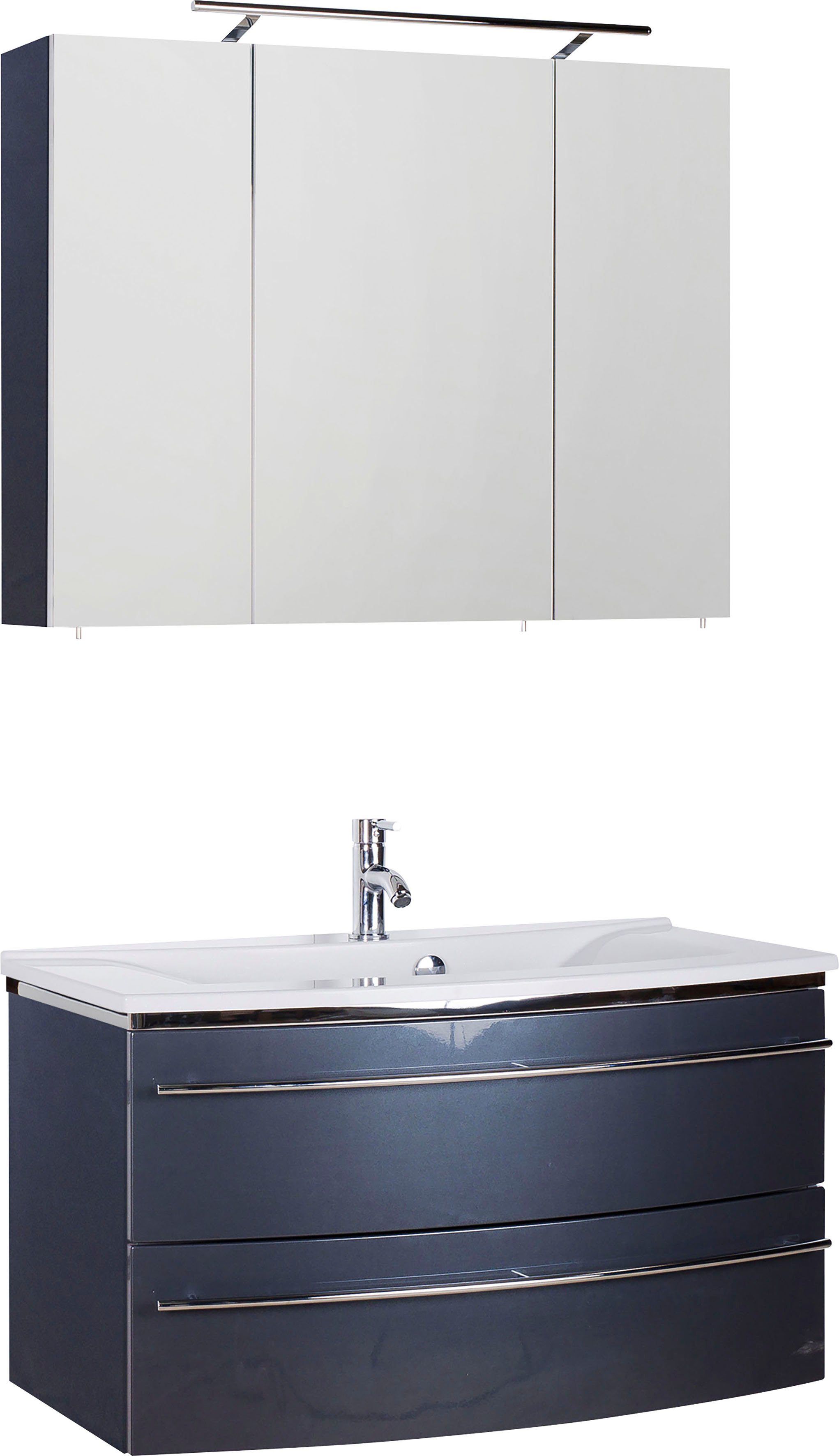 MARLIN Badkamerserie 3040 , breedte 90 cm (2-delig) badmeubelsets grijs