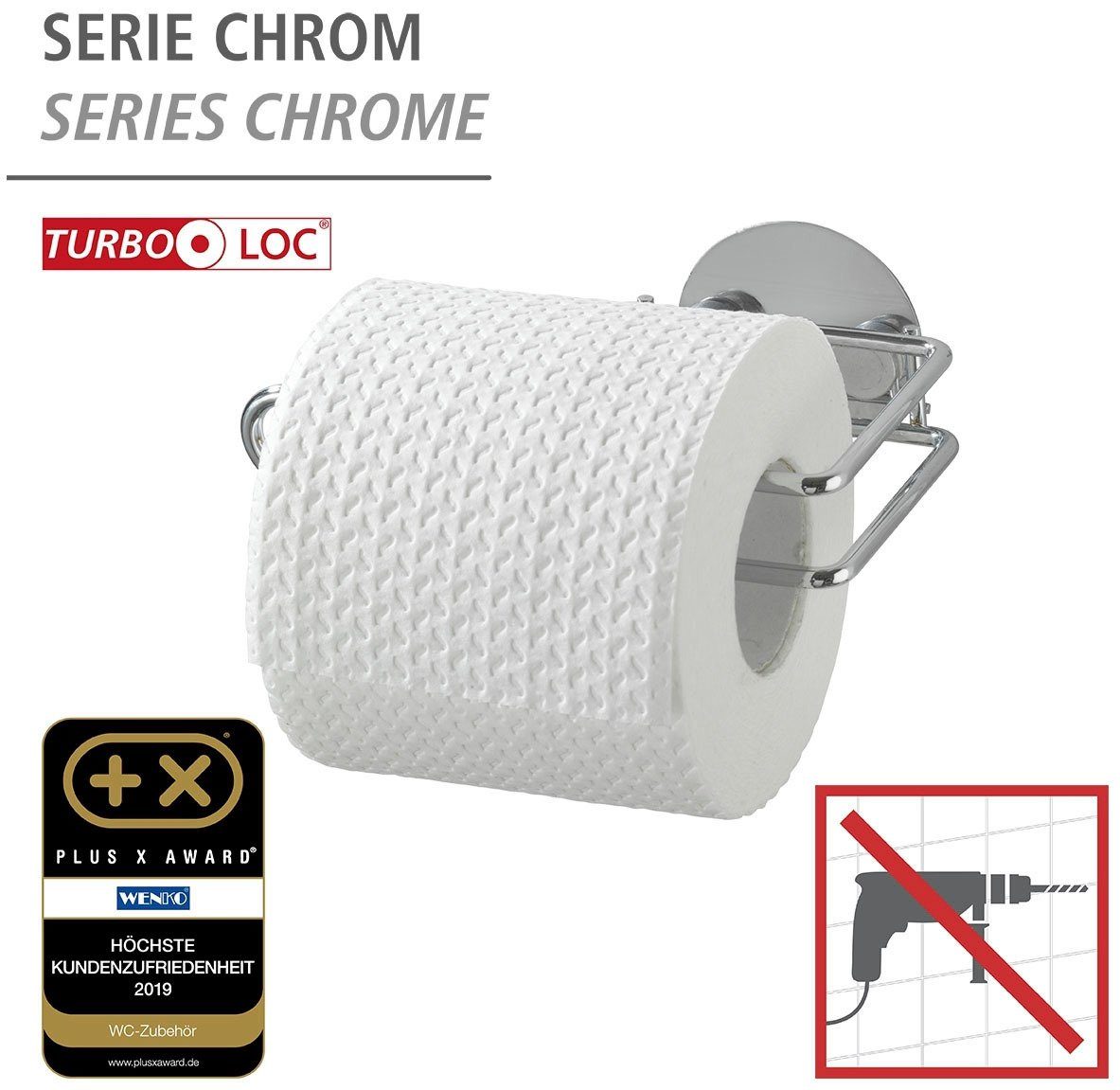 WENKO Toiletrolhouder Turbo-Loc® Bevestigen zonder boren