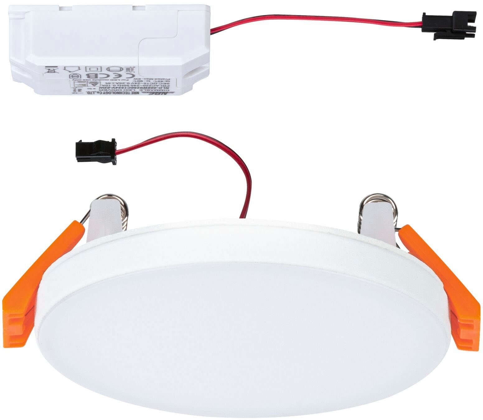 Paulmann Ledinbouwlamp Veluna VariFit Edge IP44 rond 90mm 500lm 4000K Wit dimbaar (1 stuk)