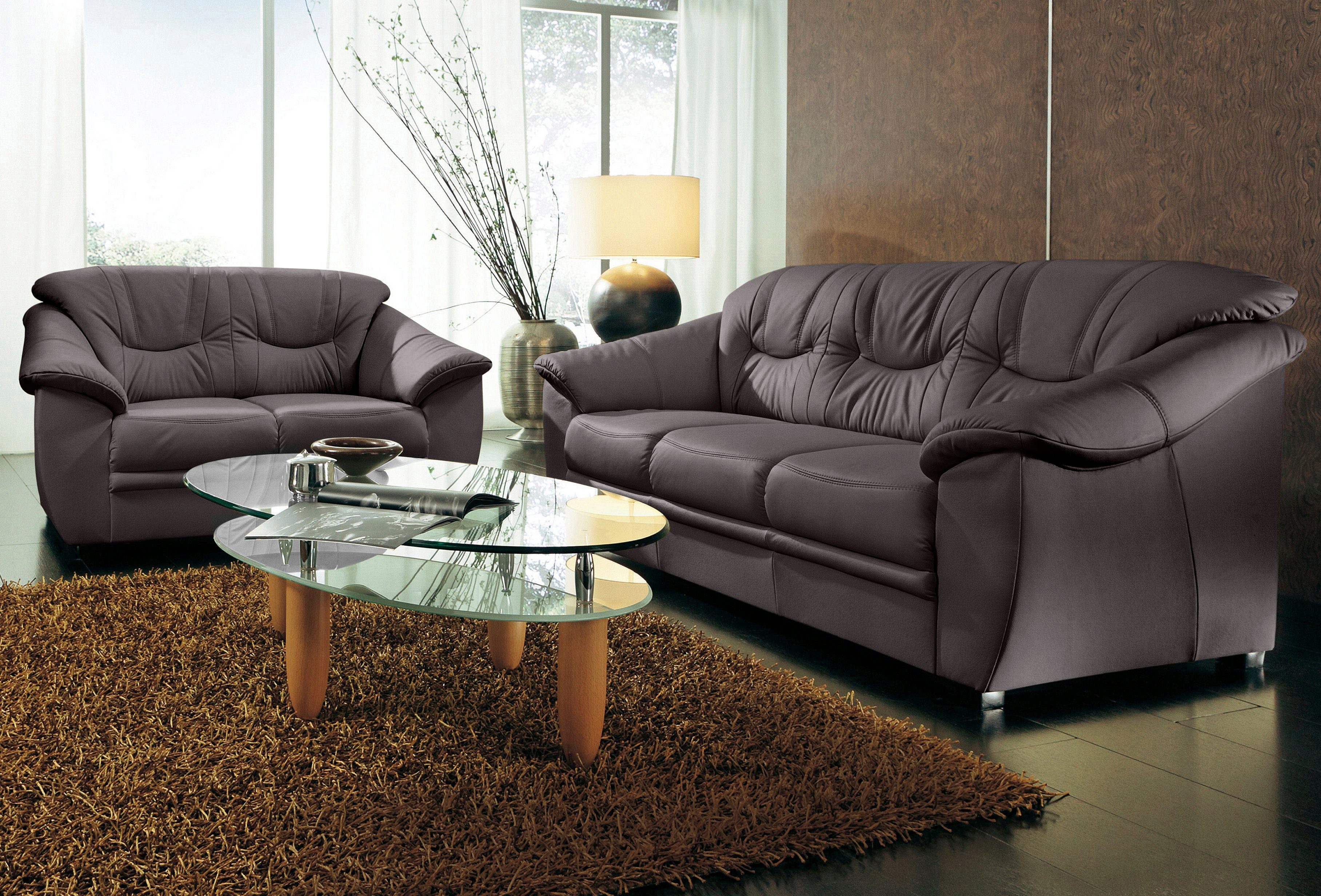 sit&more Zithoek Savona NatuurLEER® (2-delig), bestaand uit elk een 2- en 3-zitsbank
