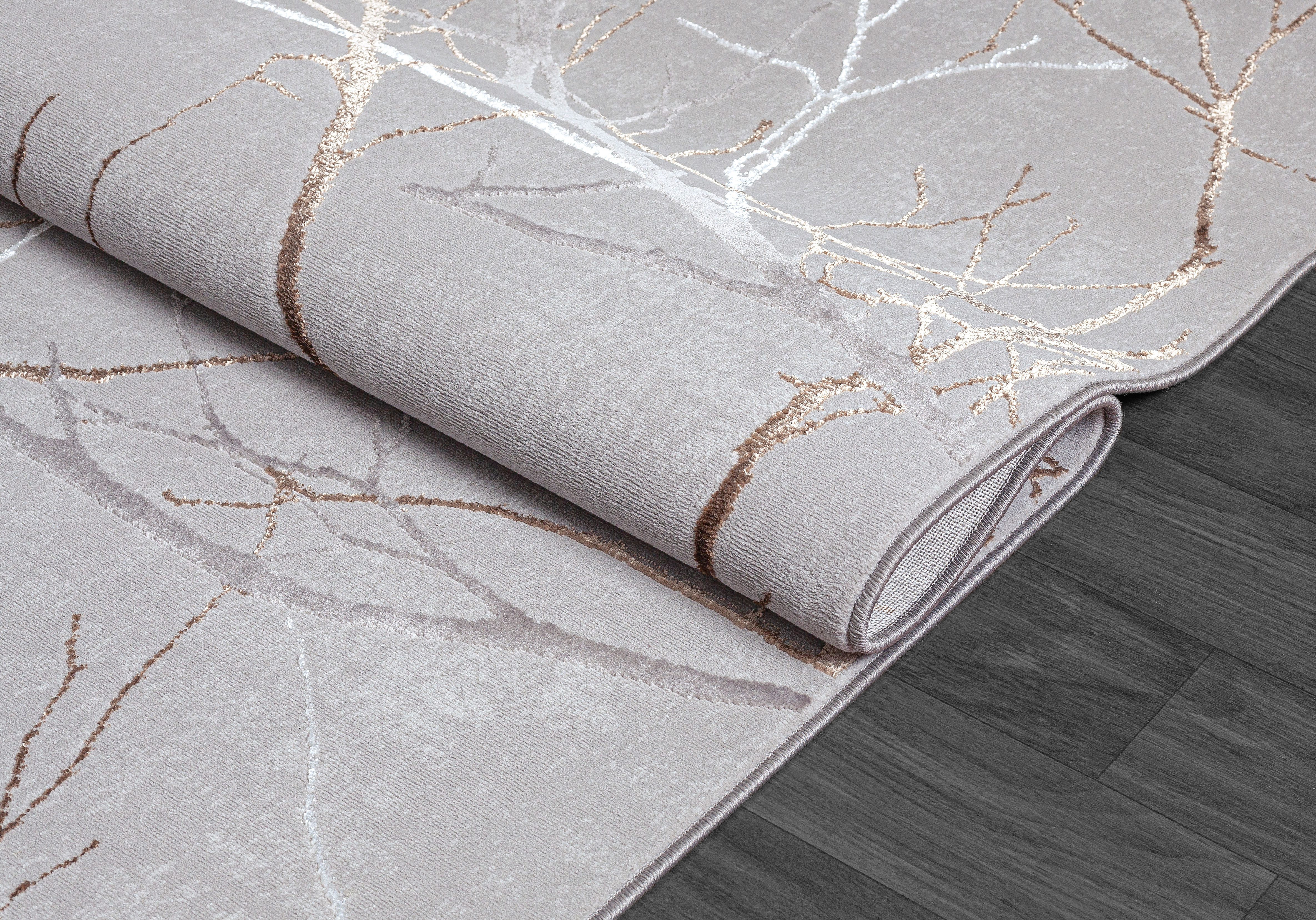 The carpet Vloerkleed Mila moderne woonkamer tapijt met elegant glanzende pool