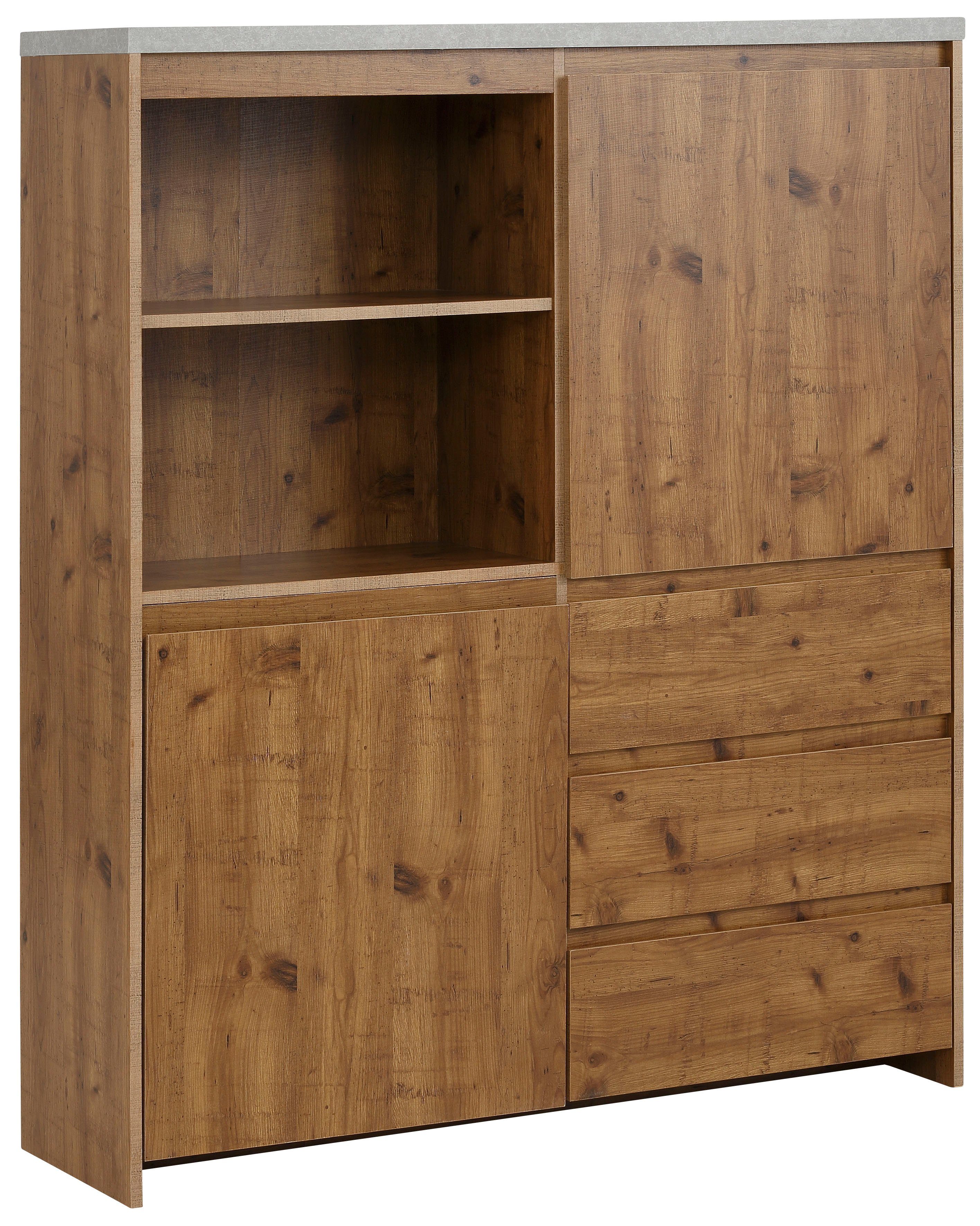 Home affaire Highboard Maribo Opbergkast in moderne landelijke stijl, breedte 125 cm