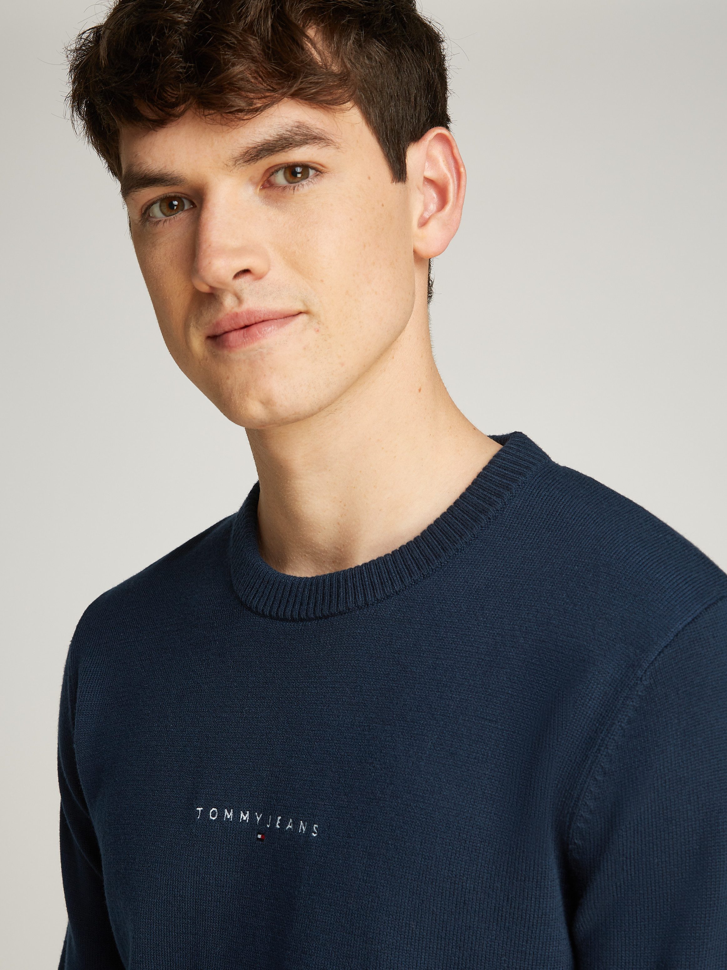 TOMMY JEANS Gebreide trui TJM LINEAR SMALL CHEST SWEATER