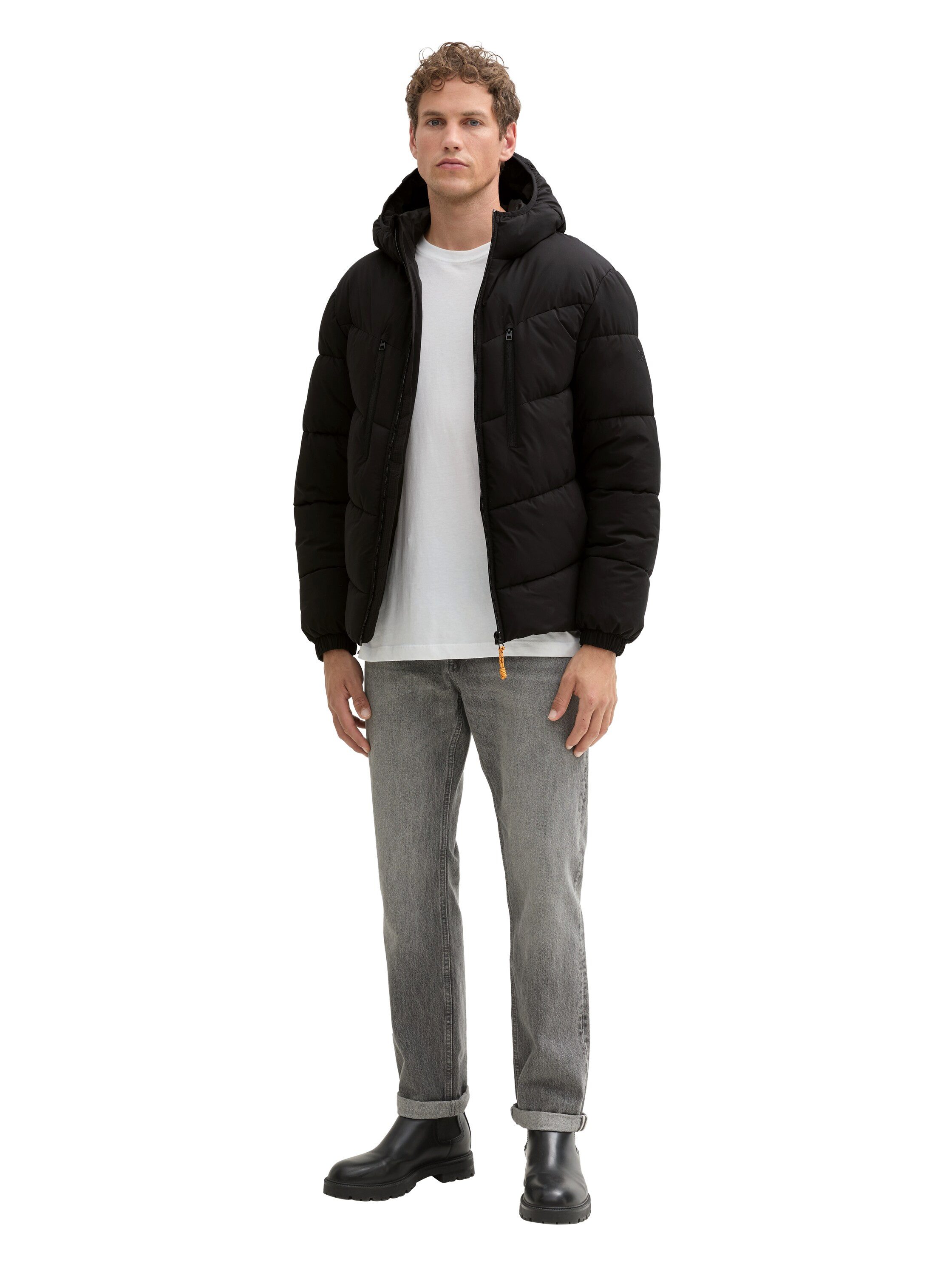 Tom Tailor Denim Gewatteerde jas met een capuchon
