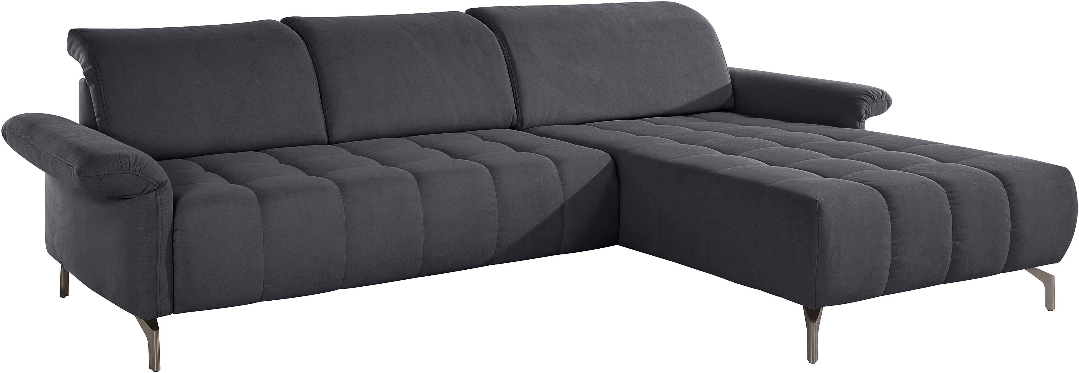 INOSIGN Hoekbank Fresh L-vorm Binnenvering, naar keuze verstelbare hoofdsteun en motorische uittrekzitting