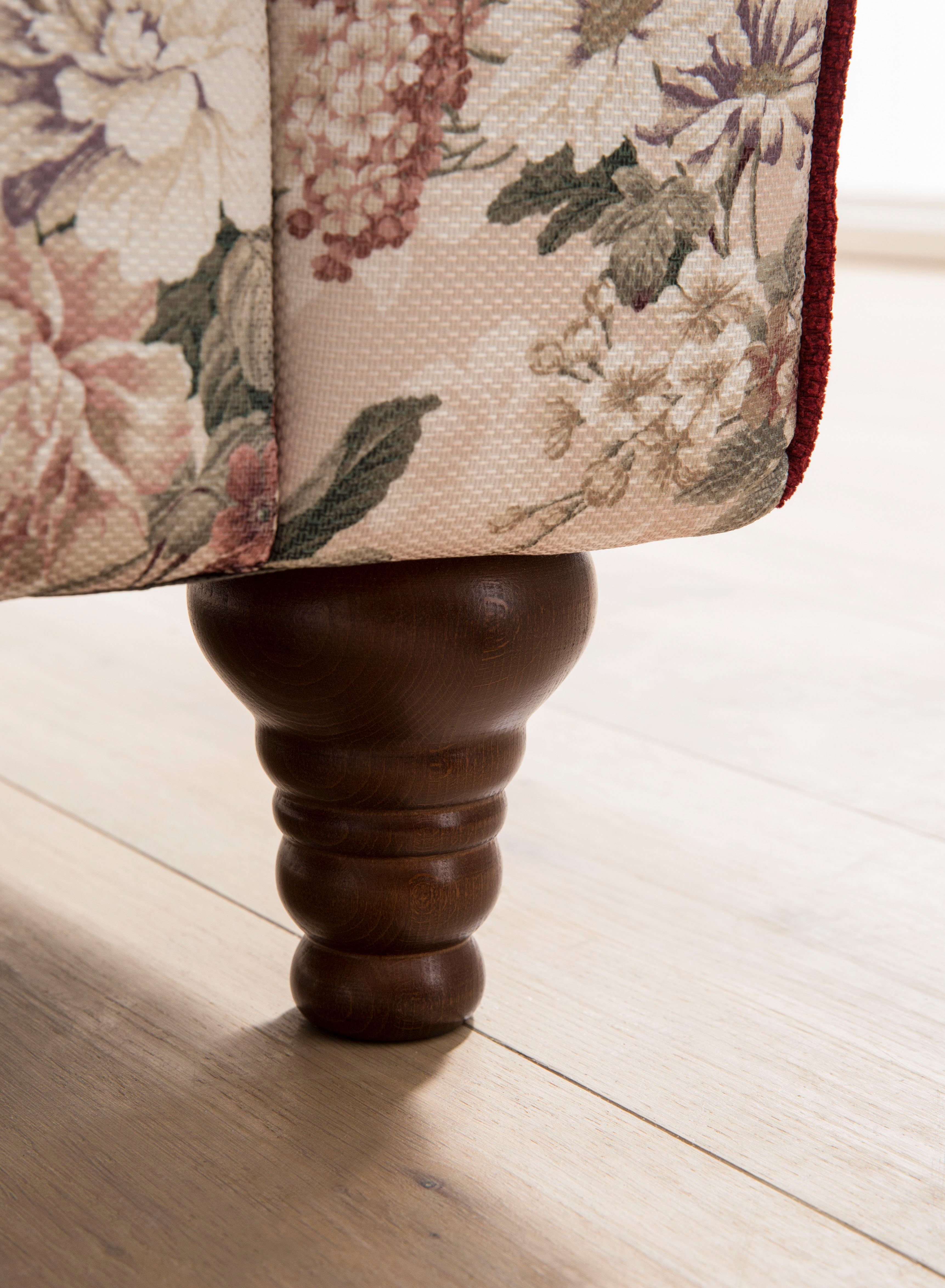 Home affaire Hocker LUCIENNE met gedraaide houten poten