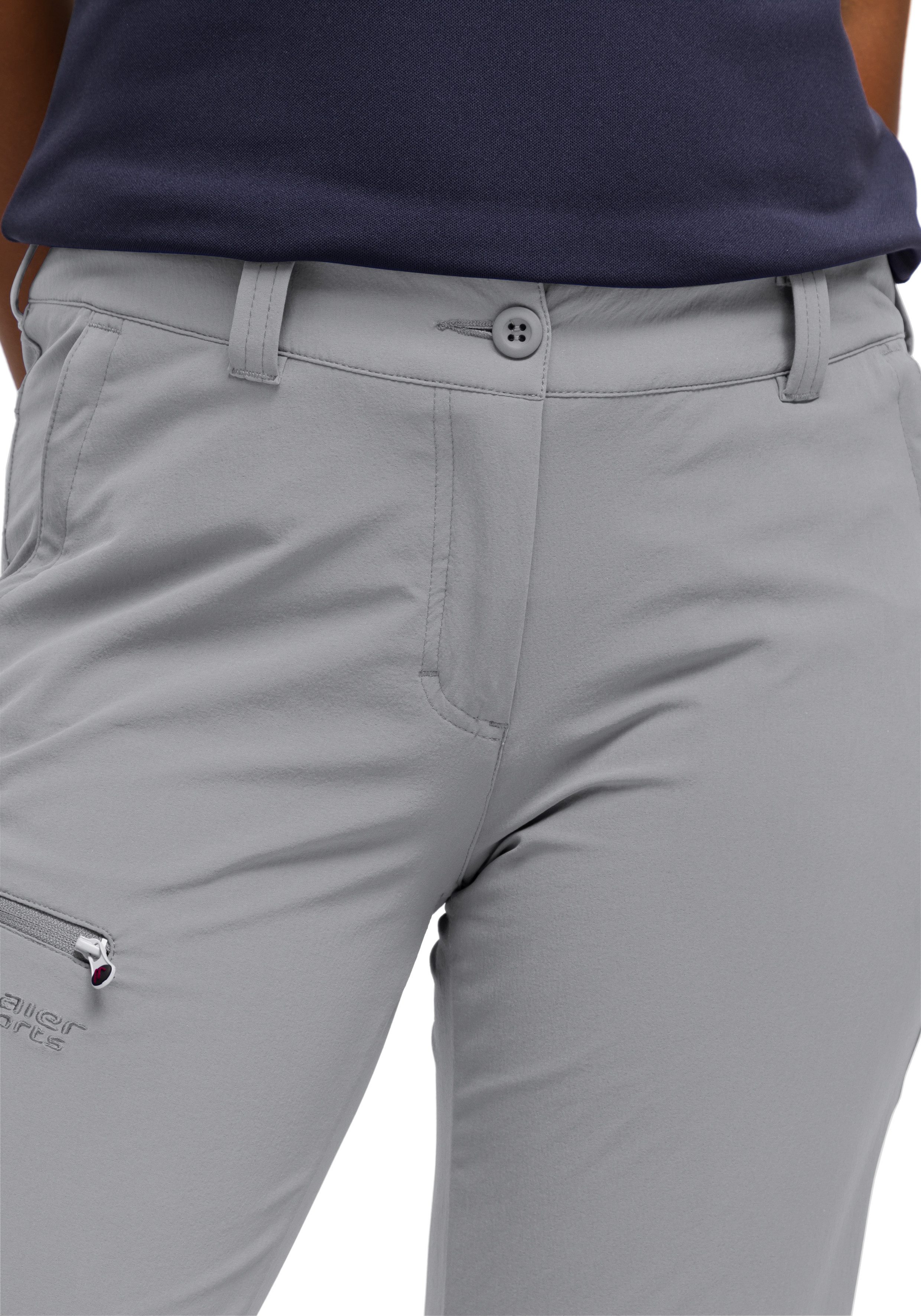 Maier Sports Functionele broek Inara slim Heren wandelbroek, ademende outdoor-broek, 4 zakken, slim fit