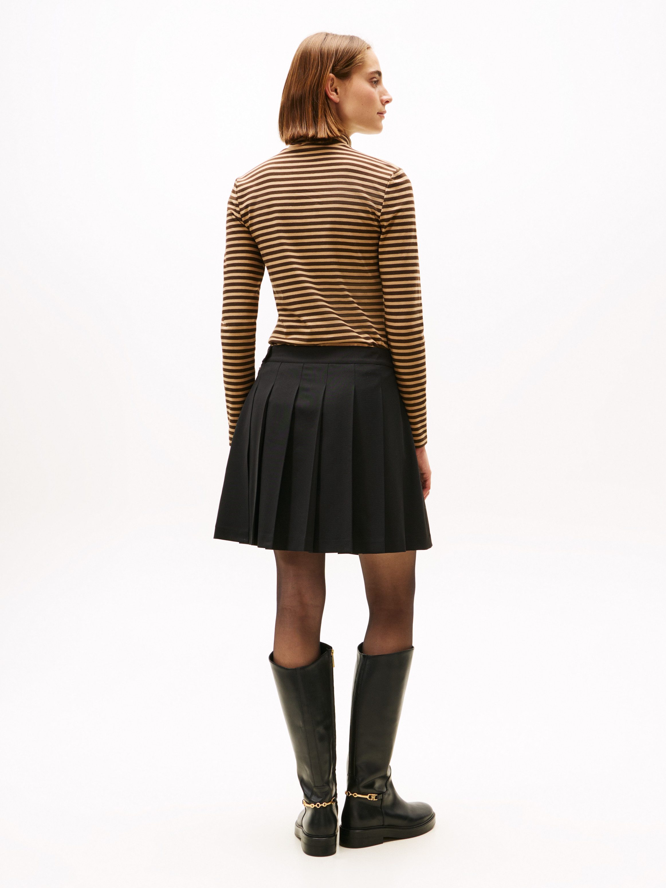 Tommy Hilfiger Plissérok TIMELESS WOOL PLEATED MINI SKIRT