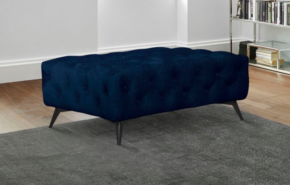 Leonique Hocker Glynis luxueuze capitonnage, moderne chesterfield look, kleur van de poten ter keuze