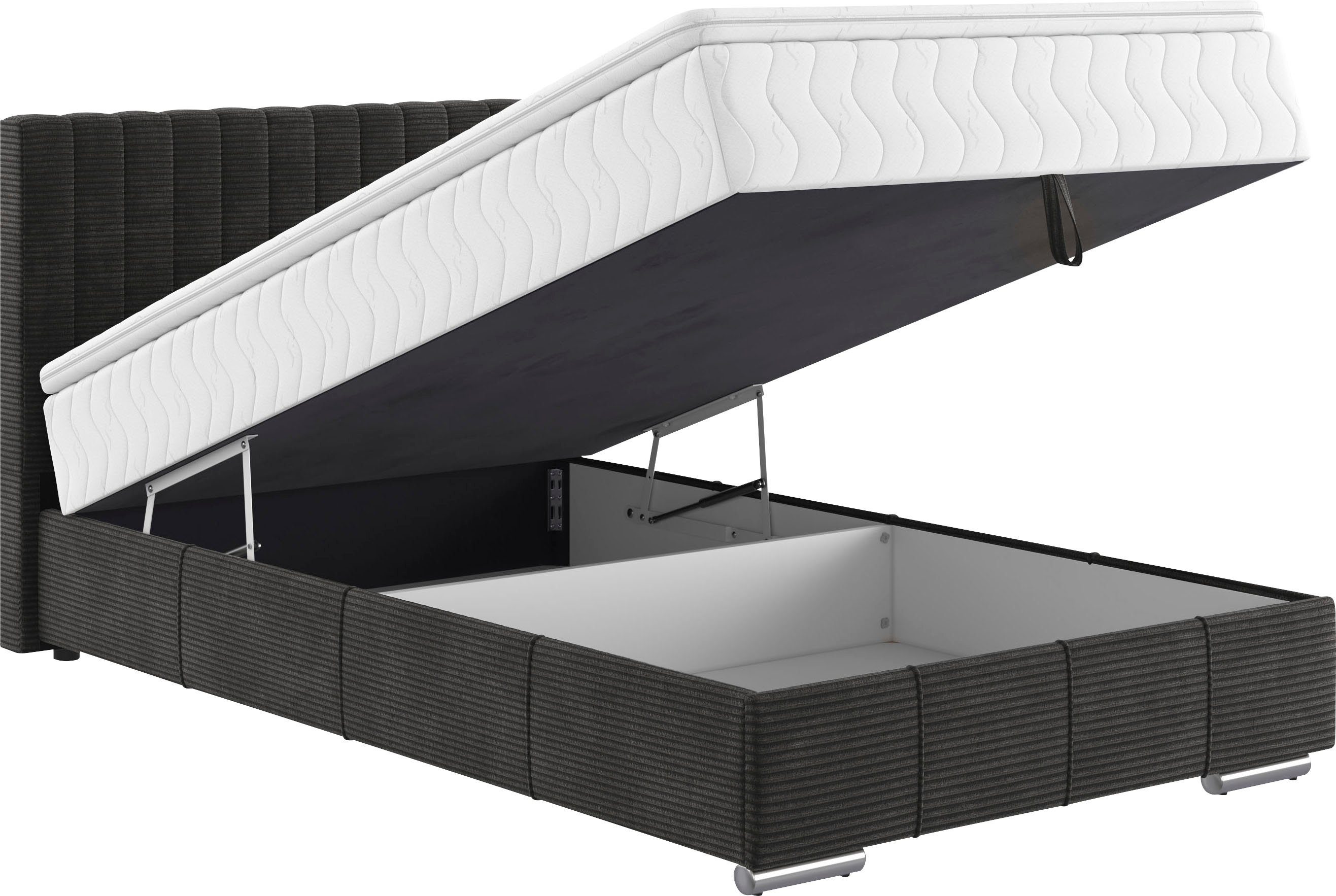 INOSIGN Boxspring Thor met bedbodem, incl. matras, topverkoper Topmatras en sierkussen, in verschillende hardheden beschikbaar