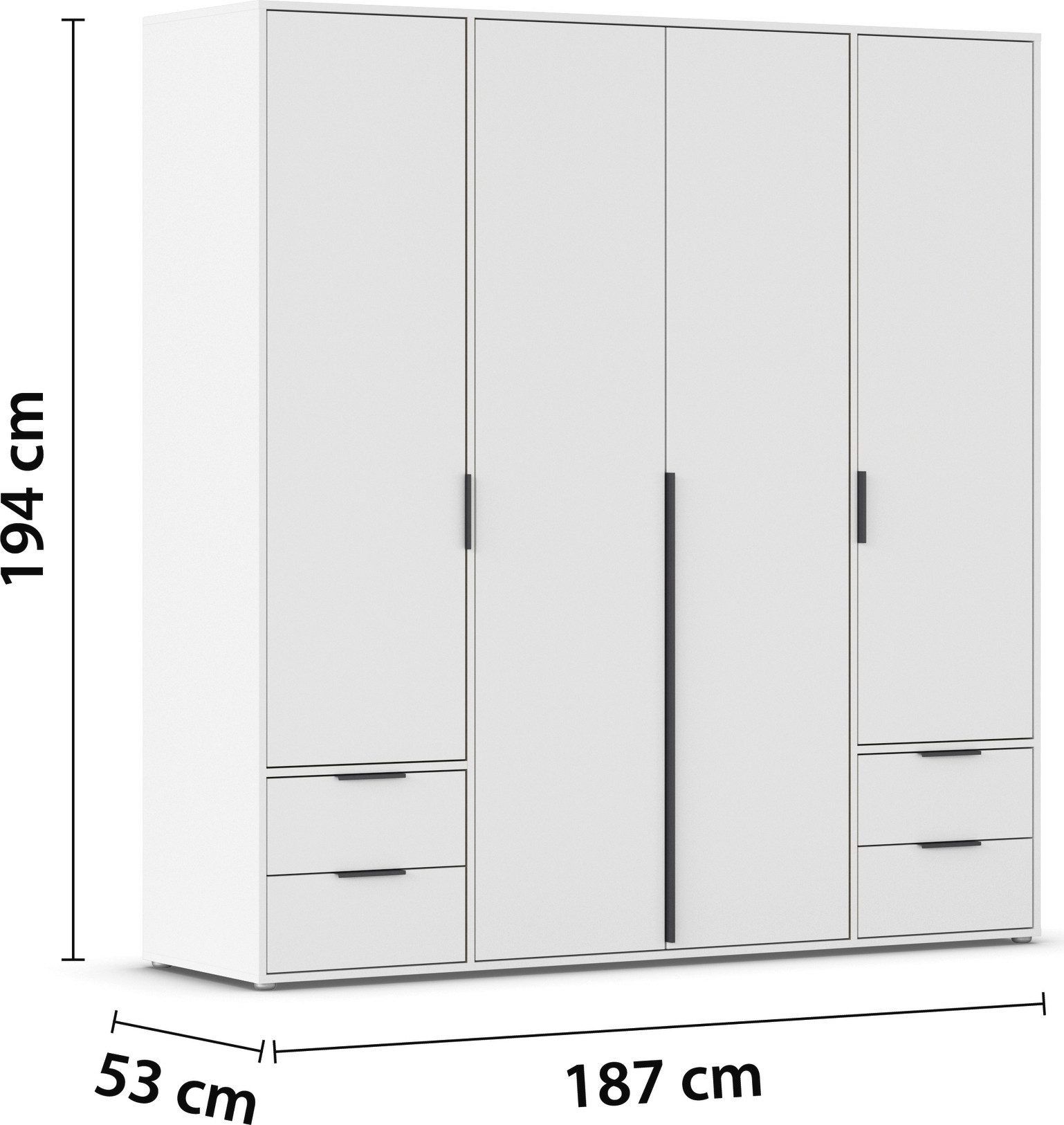 rauch Draaideurkast Kledingkast Kast Garderobe Wasmand NAGATA veel Opbergruimte