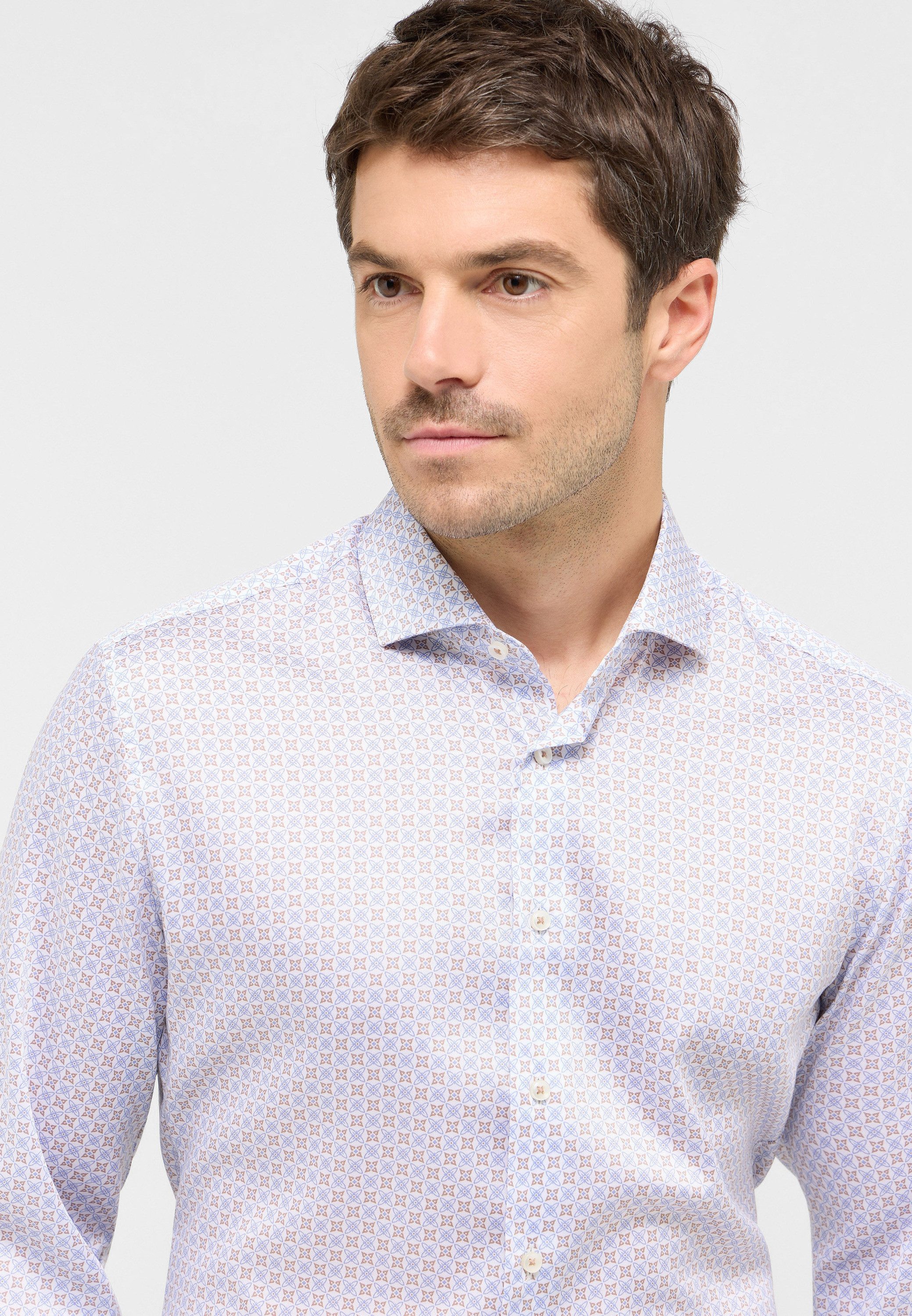 Eterna Overhemd met lange mouwen Slim fit EASY IRON (gemakkelijk te strijken)