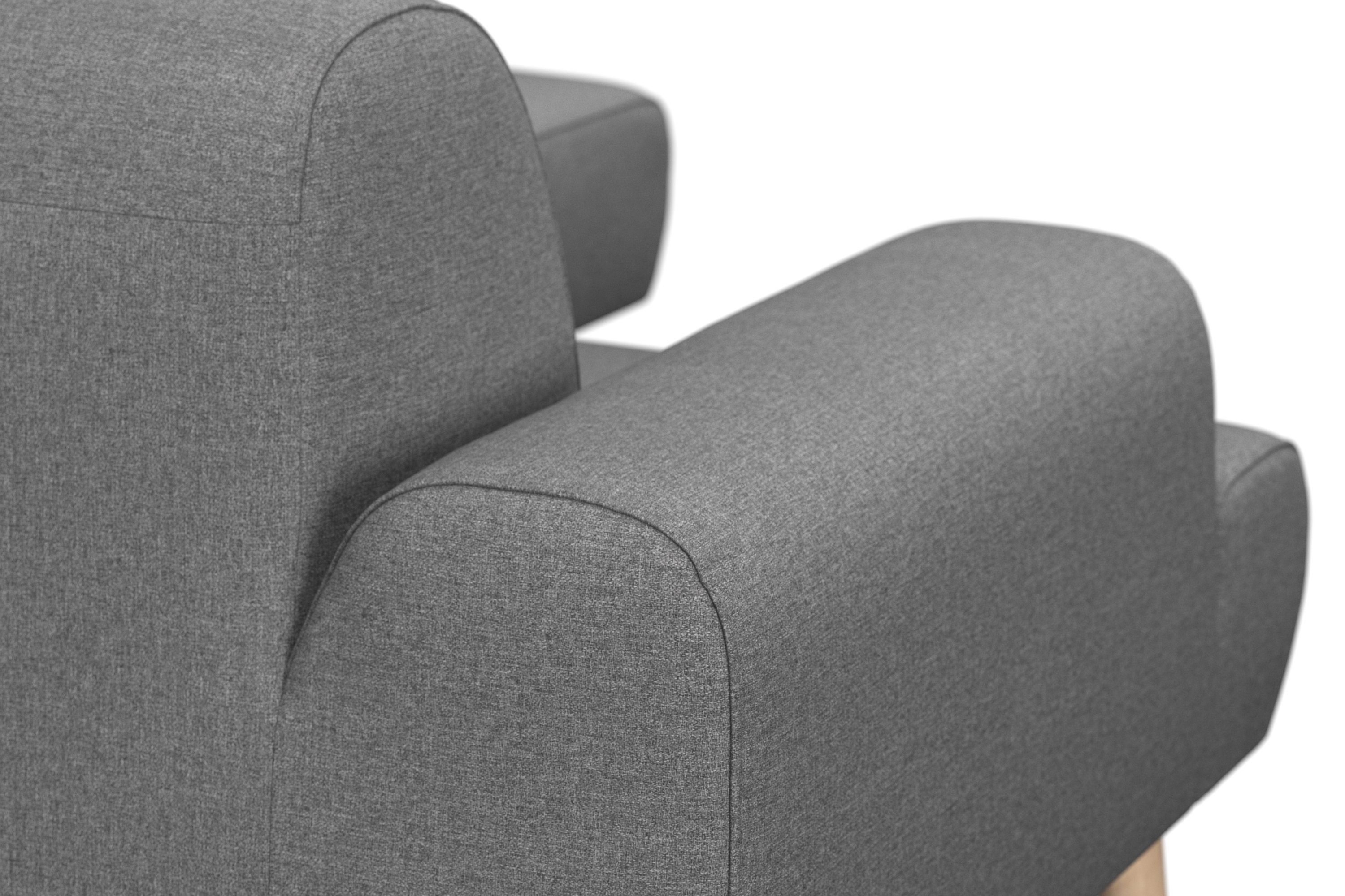 andas Hoekbank Swift L-vorm Binnenveringsinterieur, bxdxh: 192x83x176 cm