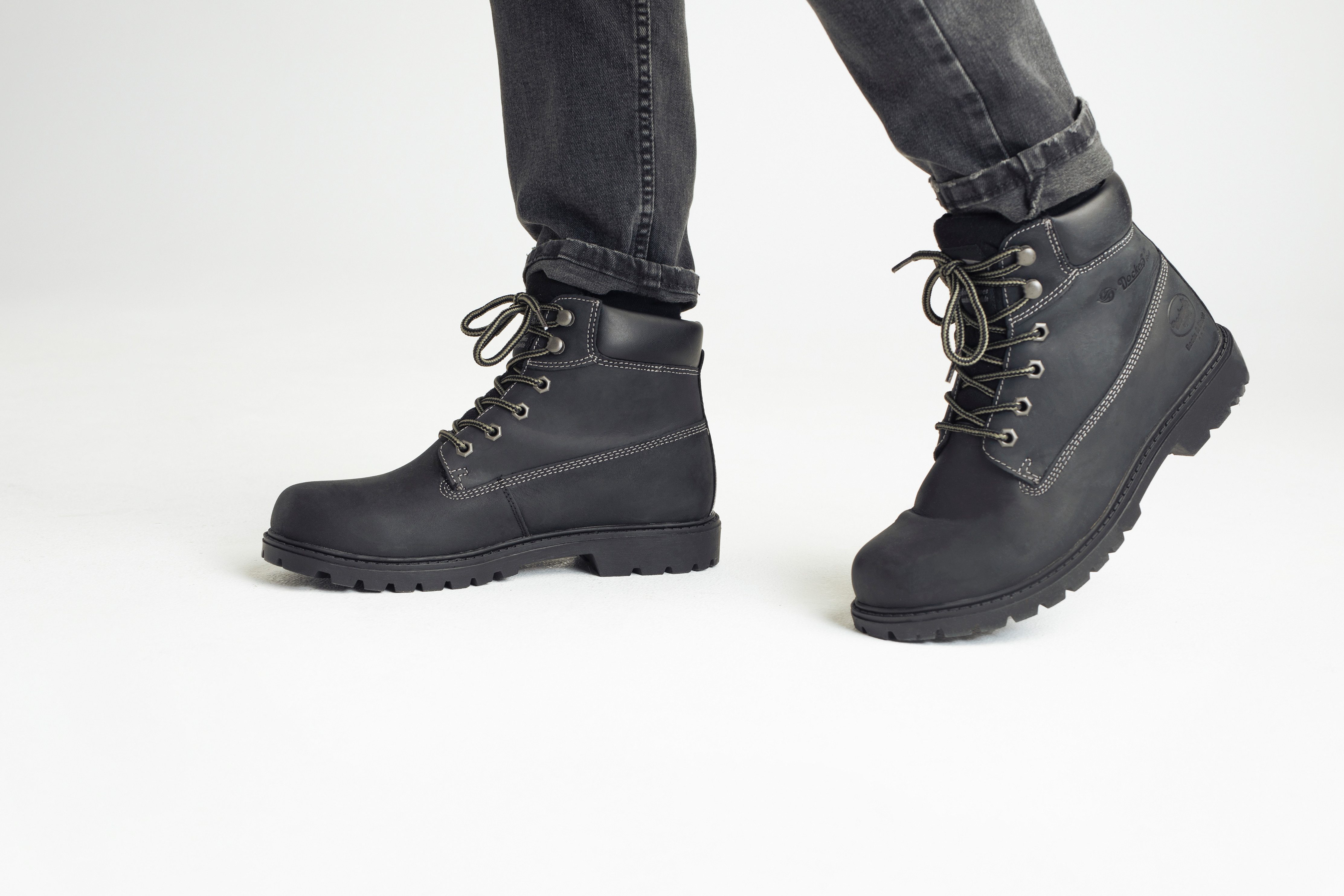 Dockers by Gerli Winterlaarzen Werkschoenen, veterschoenen met blokhak