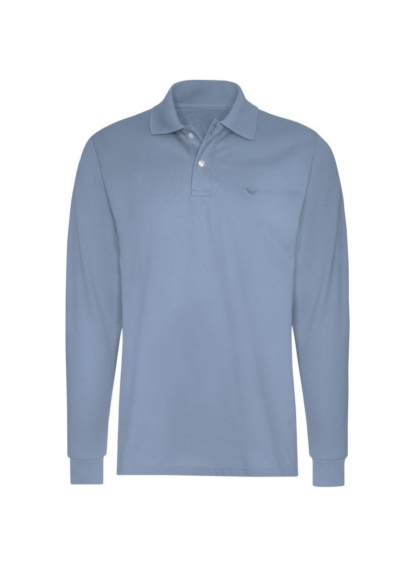 Trigema Poloshirt lange mouw poloshirt met mouwboorden (1-delig)