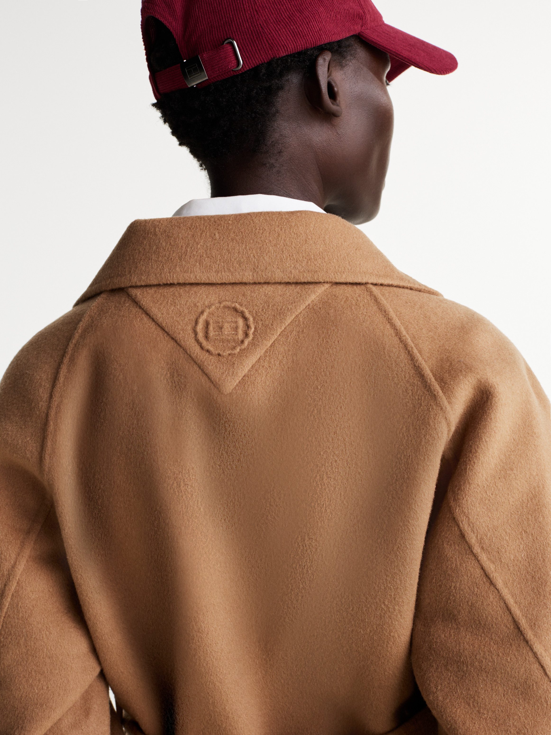 Tommy Hilfiger Korte jas REG DF WOOL BELTED COAT