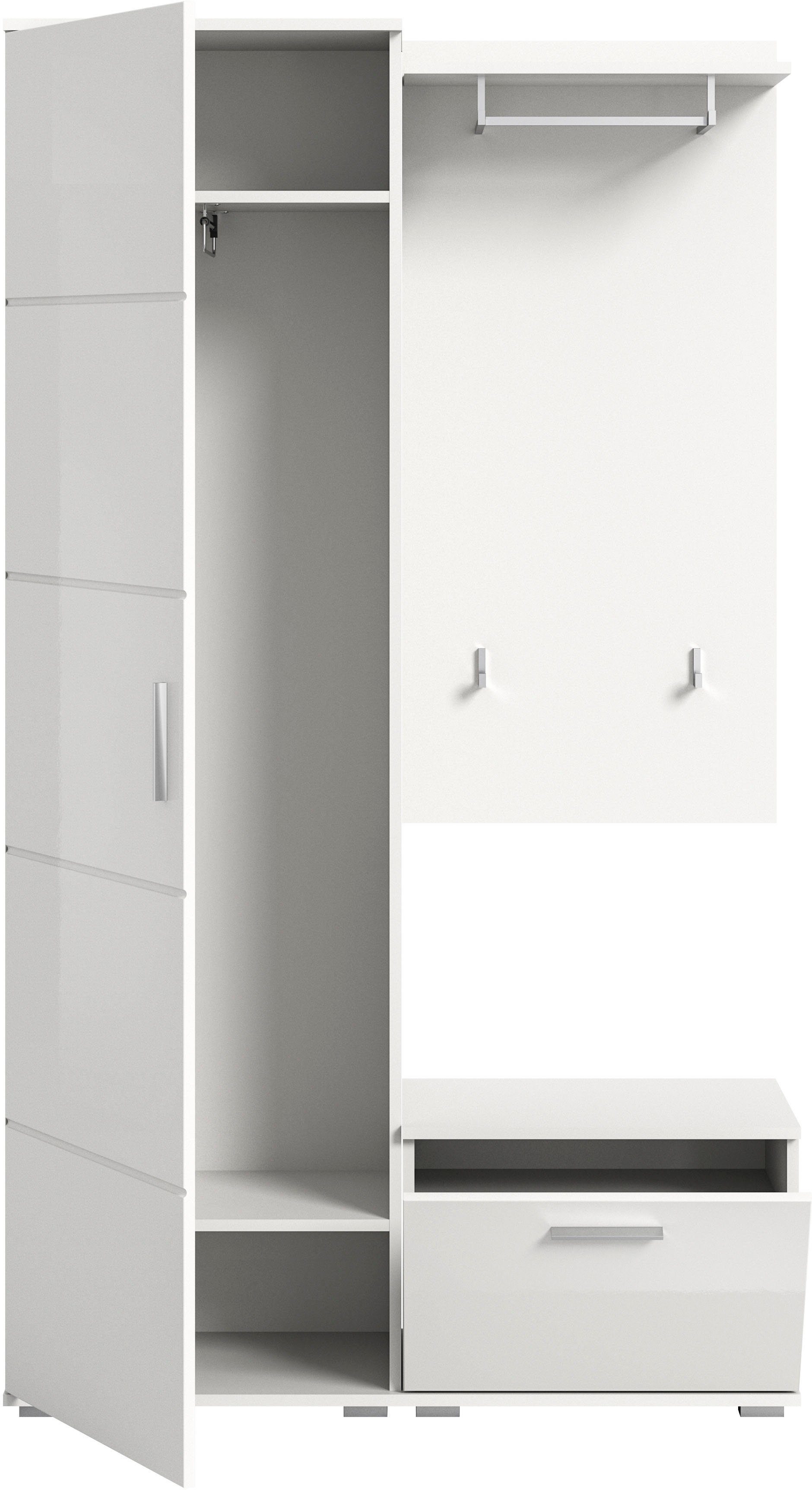 INOSIGN Halmeubelset Valge, Breedte 110 cm, 3-delig Set, bestaande uit: (3-delig)