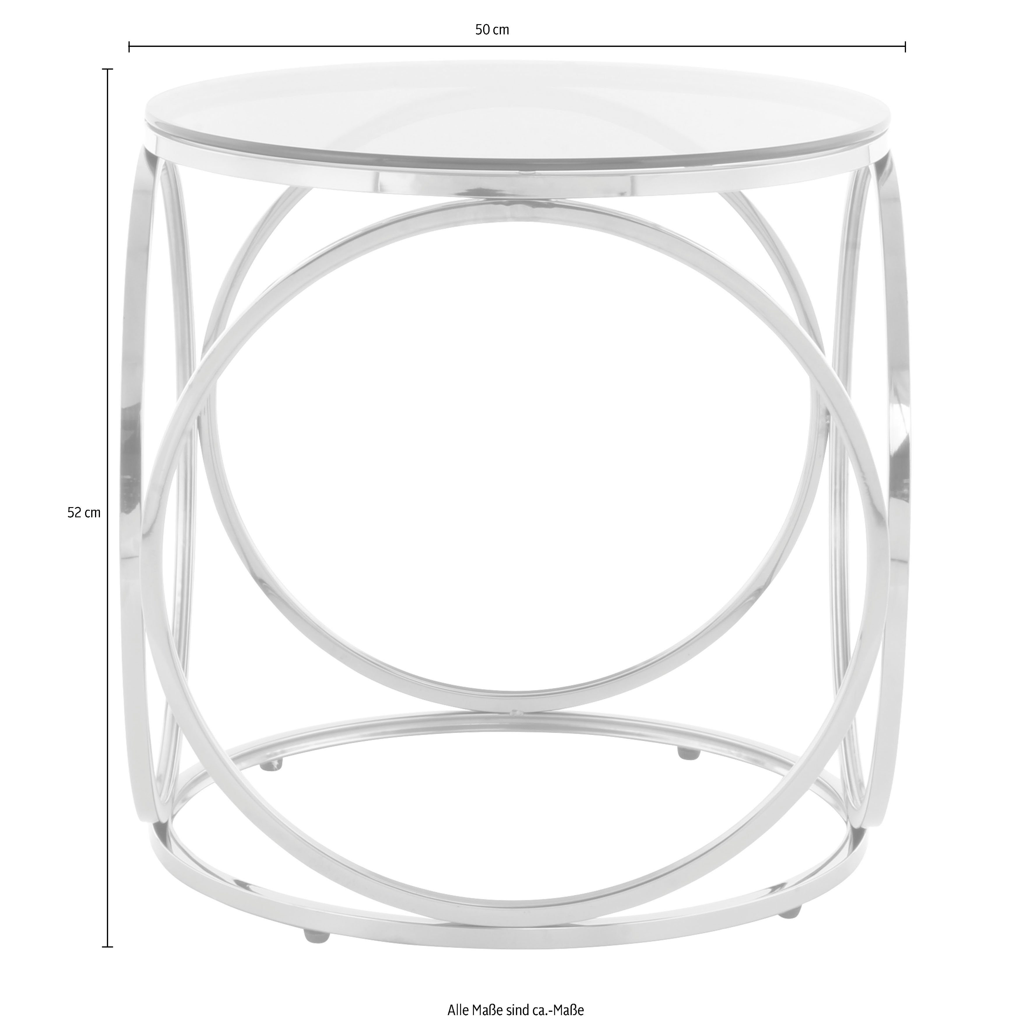 Kayoom Bijzettafel Whitney 225, bijzettafel met open ontwerp, frame van metaal Glamoureus design, hoogwaardige afwerking, onderhoudsvriendelijk (1 stuk)