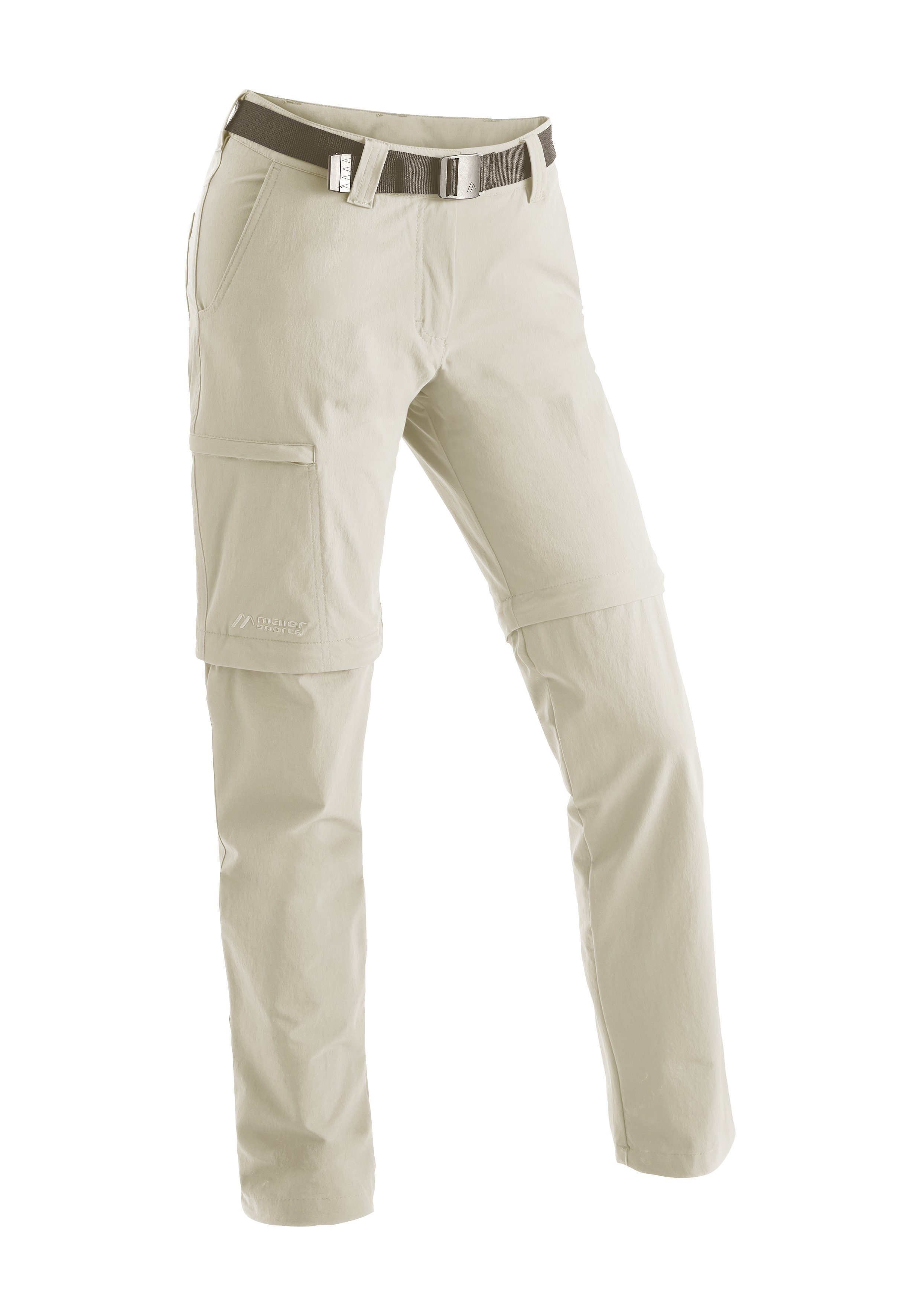 Maier Sports Functionele broek Inara slim zip Dames wandelbroek, zipp-off outdoorbroek, 4 zakken, slim fit