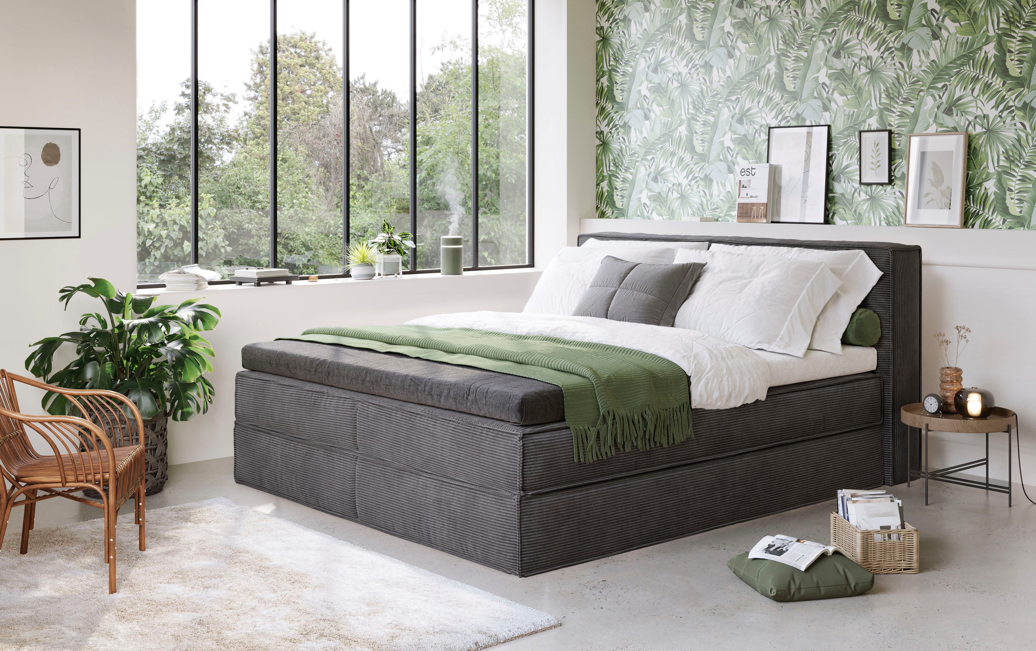 Home affaire Boxspring Milano Boxbed incl. topmatras, 2 matrassen, hardheden H2, H3 en H4 naar keuze