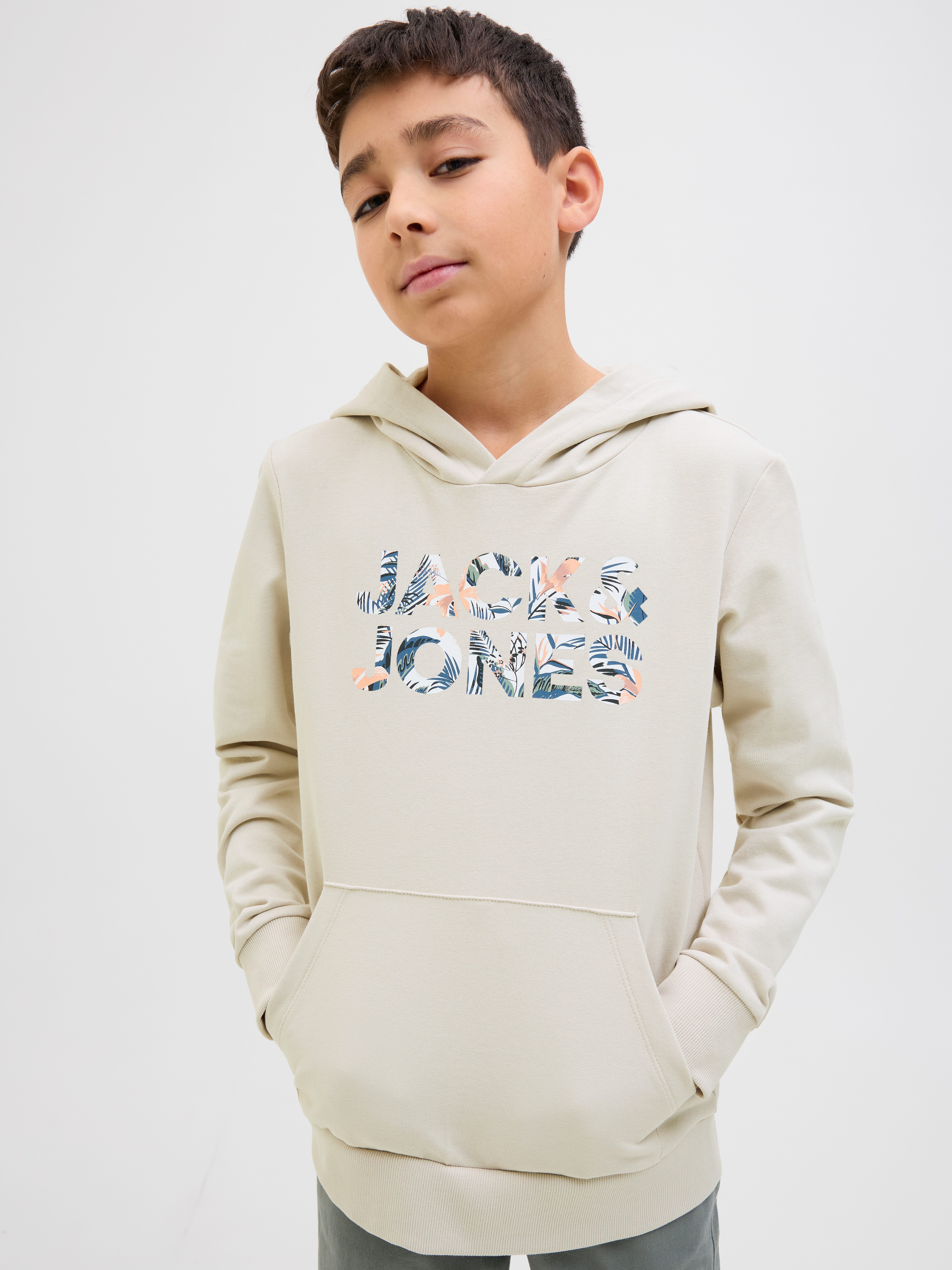 Jack & Jones Junior Hoodie JJEBRYAN CORP LOGO SWEAT HOOD NOOS JNR