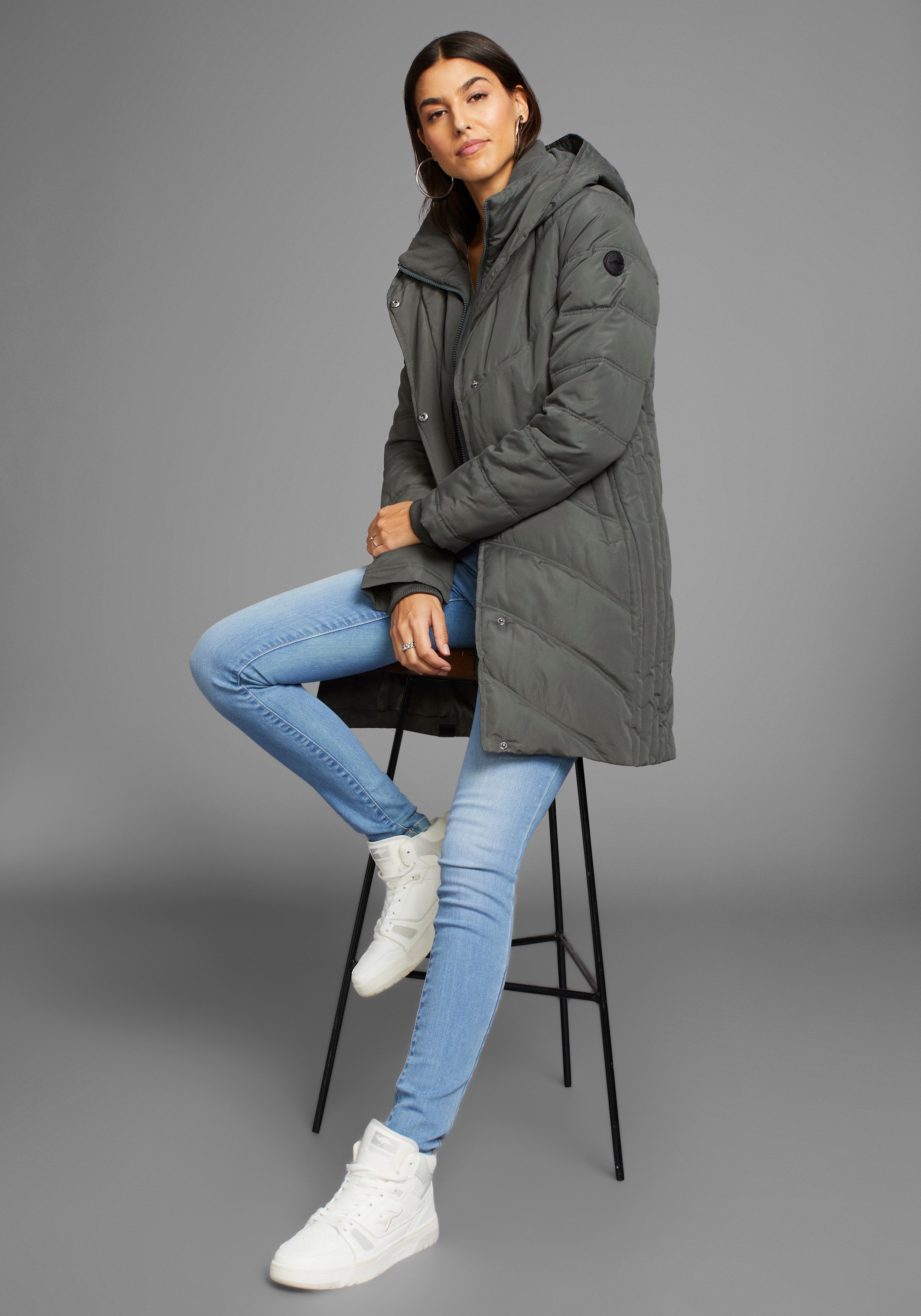 KangaROOS Winterjack met hoge kraag gevoerde capuchon